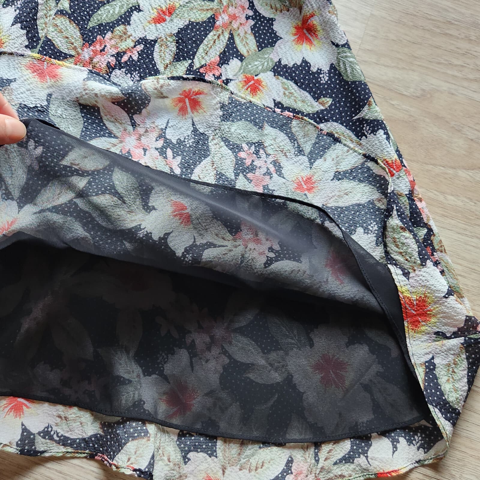 Rebecca Taylor Kamea Fleur Silk Floral Mini Dress V-Neck Sleeveless Lined Sz.4 - Thumbnail 10