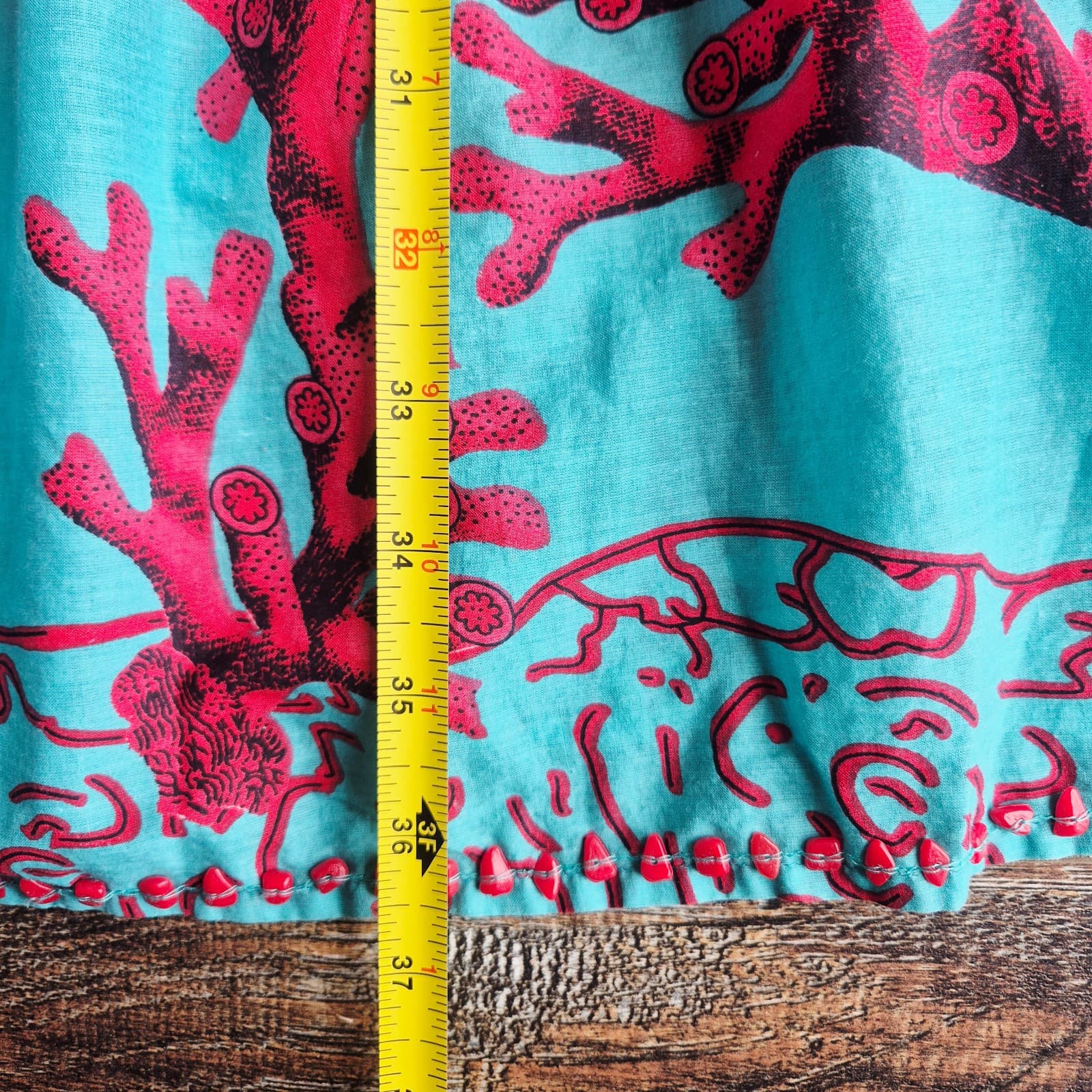 Soft Surroundings Seychelles Coral Embellished Coral-Fish Tunic Blouse Blue Sz.M - Thumbnail 15