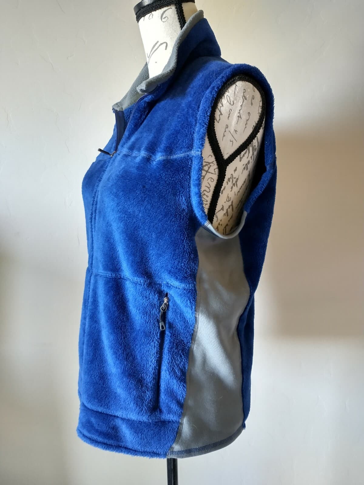 Patagonia Polartec Thermal Pro Fleece Vest Full Zip Pocket Blue Chest 42 in. - Thumbnail 4