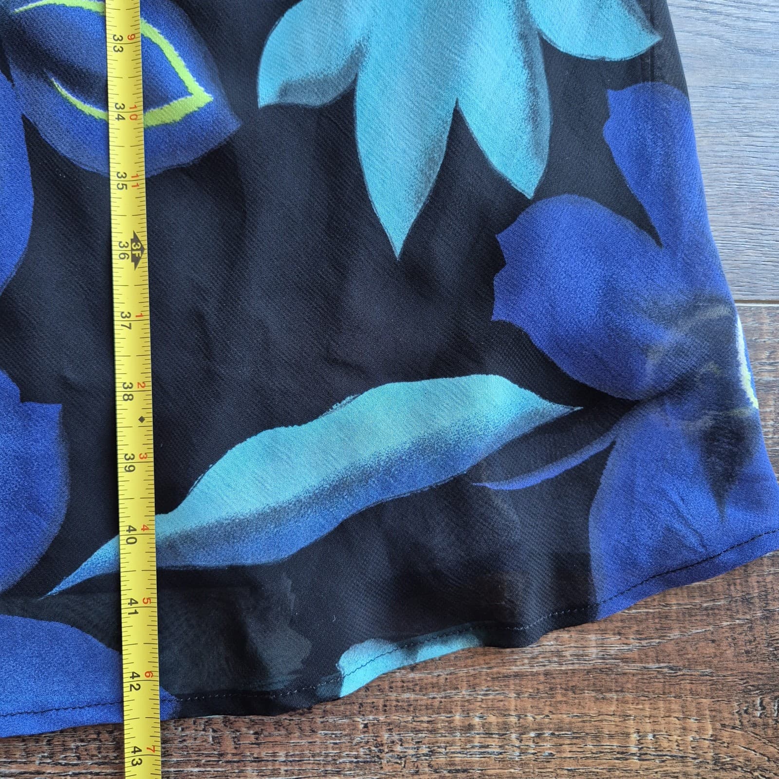 Vintage Jeffrey & Dara Made In USA Rayon Chiffon Floral Midi Shift Dress Sz.16 - Thumbnail 7