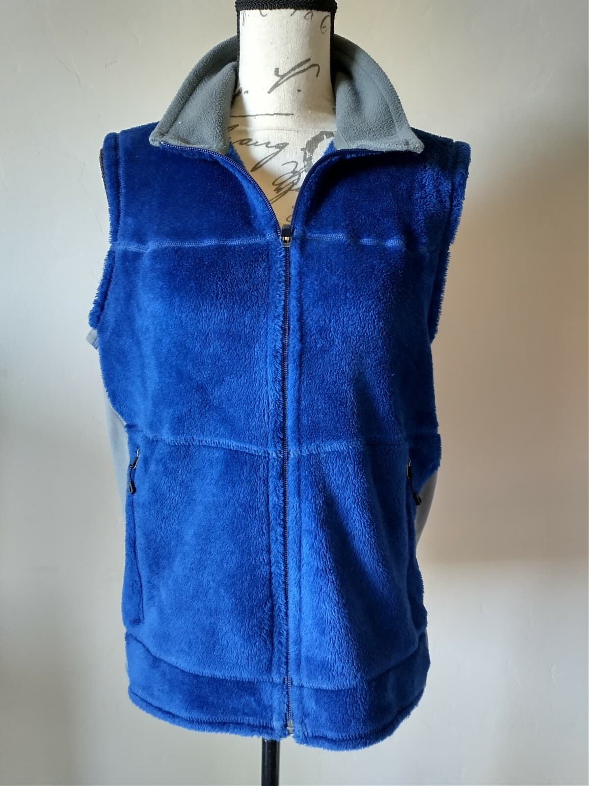 Patagonia Polartec Thermal Pro Fleece Vest Full Zip Pocket Blue Chest 42 in. - Thumbnail 3
