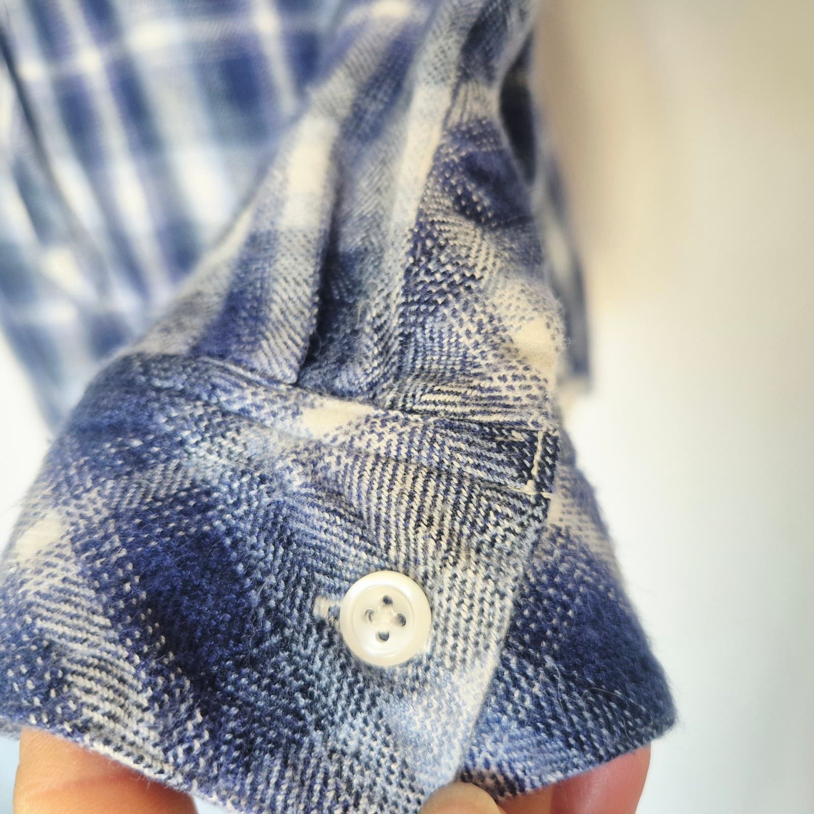 Rails Hunter Patriot Sky Plaid Flannel Button-Up Shirt Long Sleeve Pocket Size M - Thumbnail 4