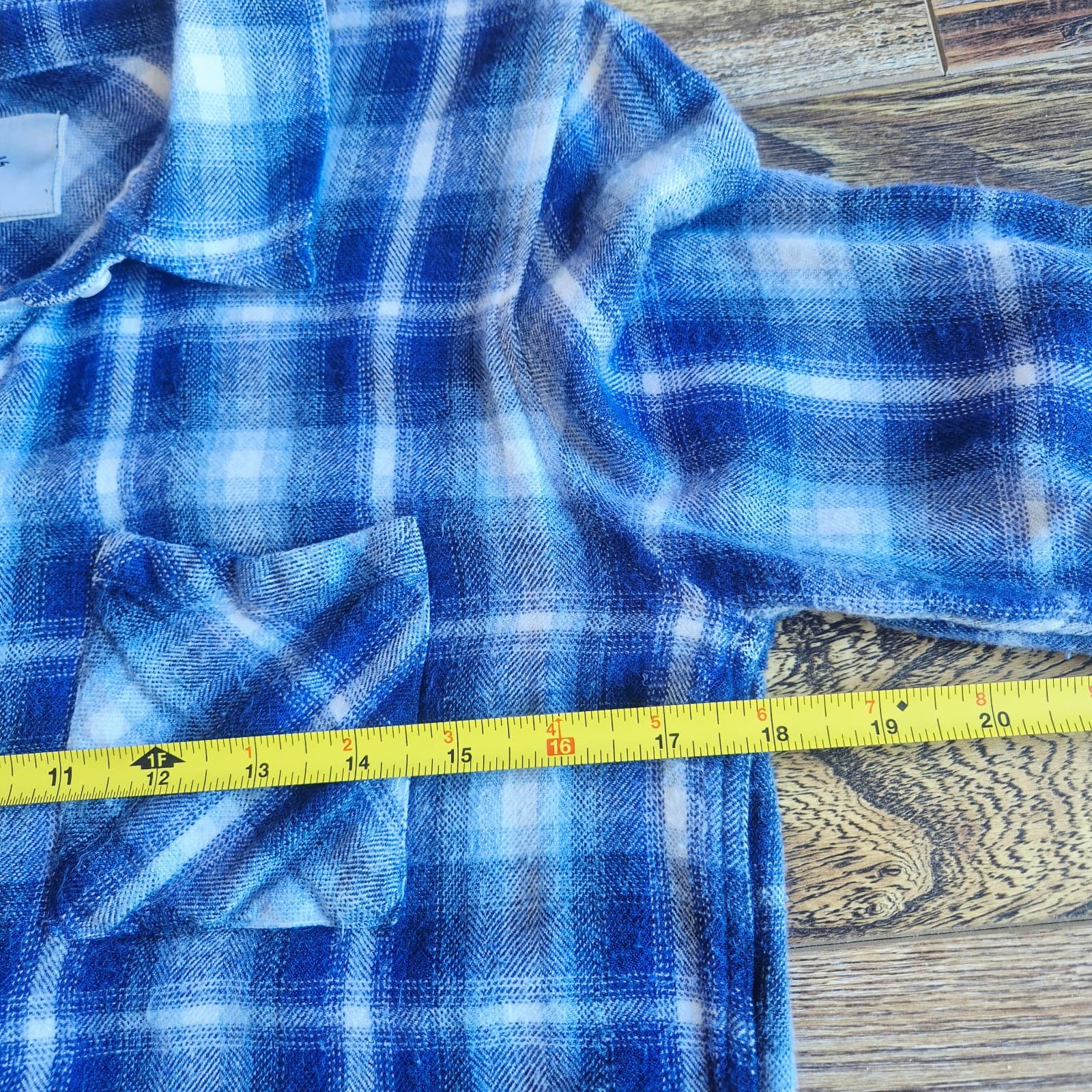 Rails Hunter Patriot Sky Plaid Flannel Button-Up Shirt Long Sleeve Pocket Size M - Thumbnail 10