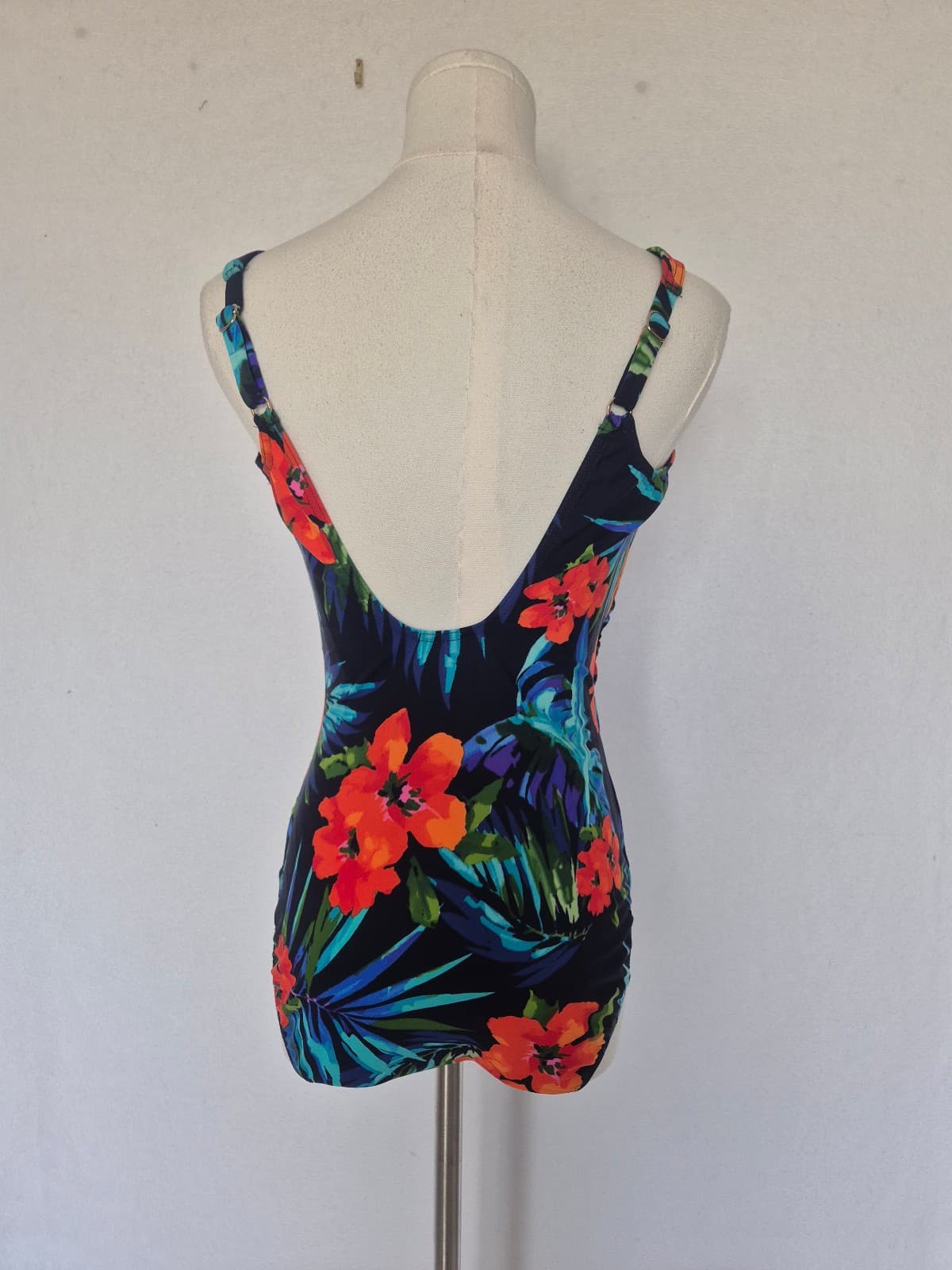 Miraclesuit Midnight Samoan Sunset Sanibel One Piece Swimsuit Ruched Slim Sz.12 - Thumbnail 5