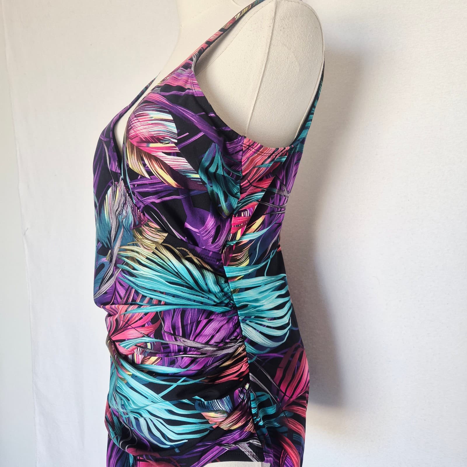 Miradonna by Miraclesuit Palms Multi Tummy Control One Piece Swimsuit Women's 14 - Thumbnail 5
