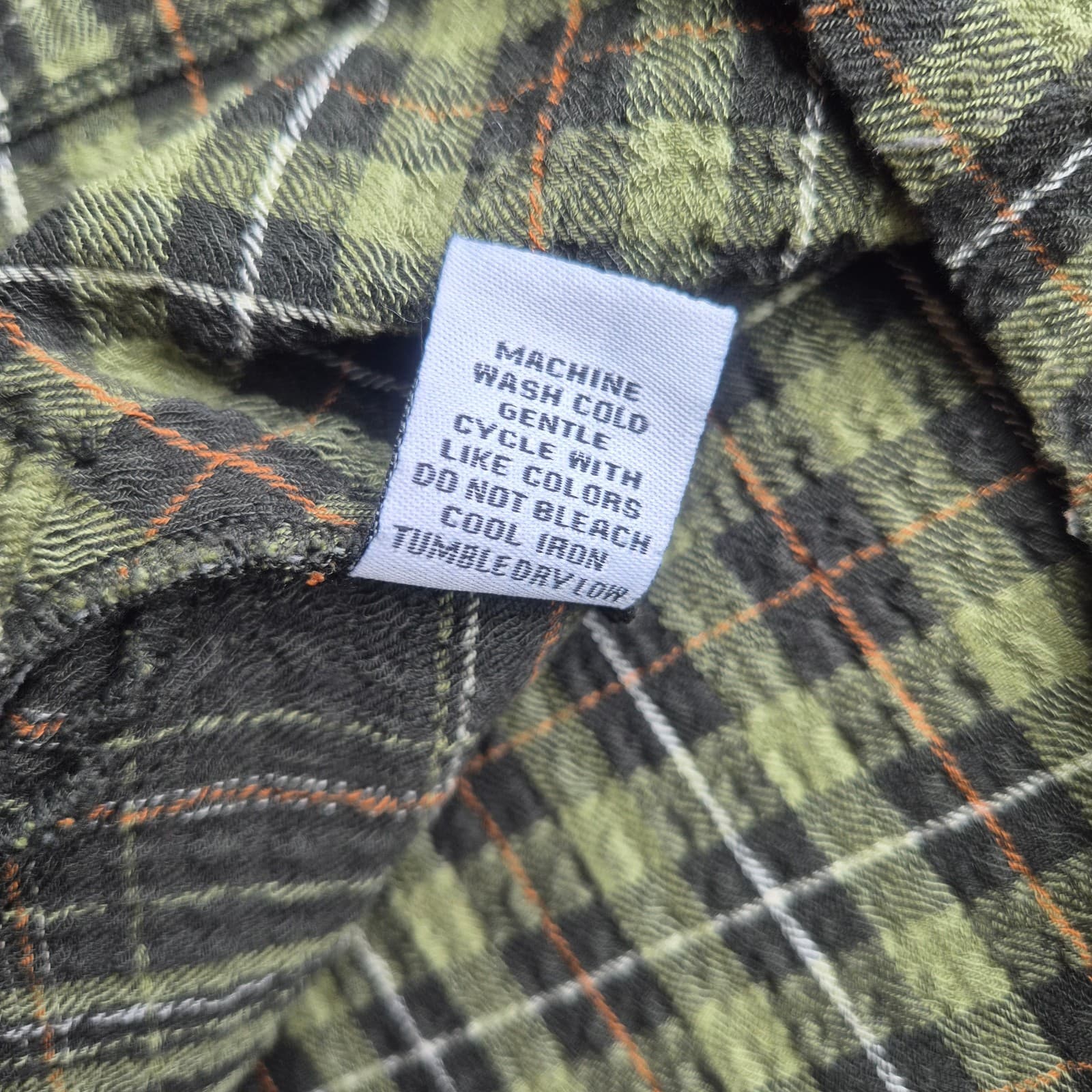 Habitat Crinkle Texture Green Plaid Tunic Top Button Roll-Tap Sleeve Pocket Sz.M - Thumbnail 12