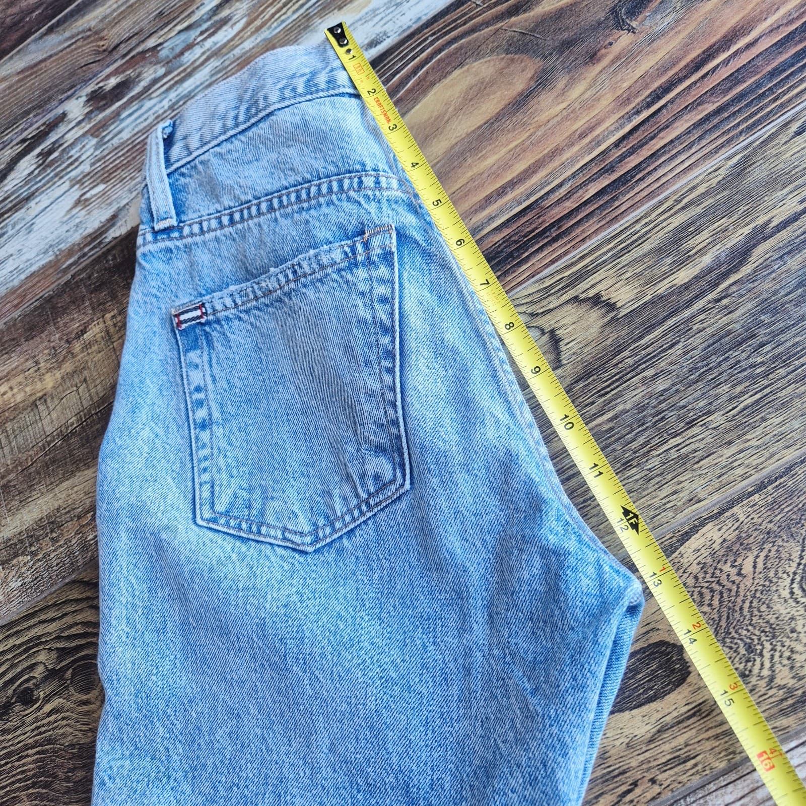 AO.LA Alice+Olivia Amazing High Rise Slim Girlfriend Jeans Frayed Light Wash 25 - Thumbnail 12