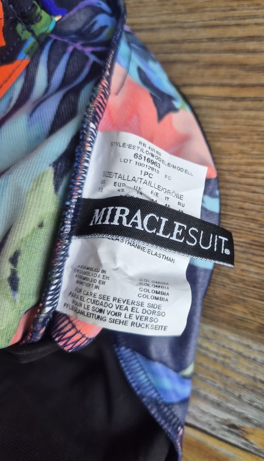 Miraclesuit Midnight Samoan Sunset Sanibel One Piece Swimsuit Ruched Slim Sz.12 - Thumbnail 10