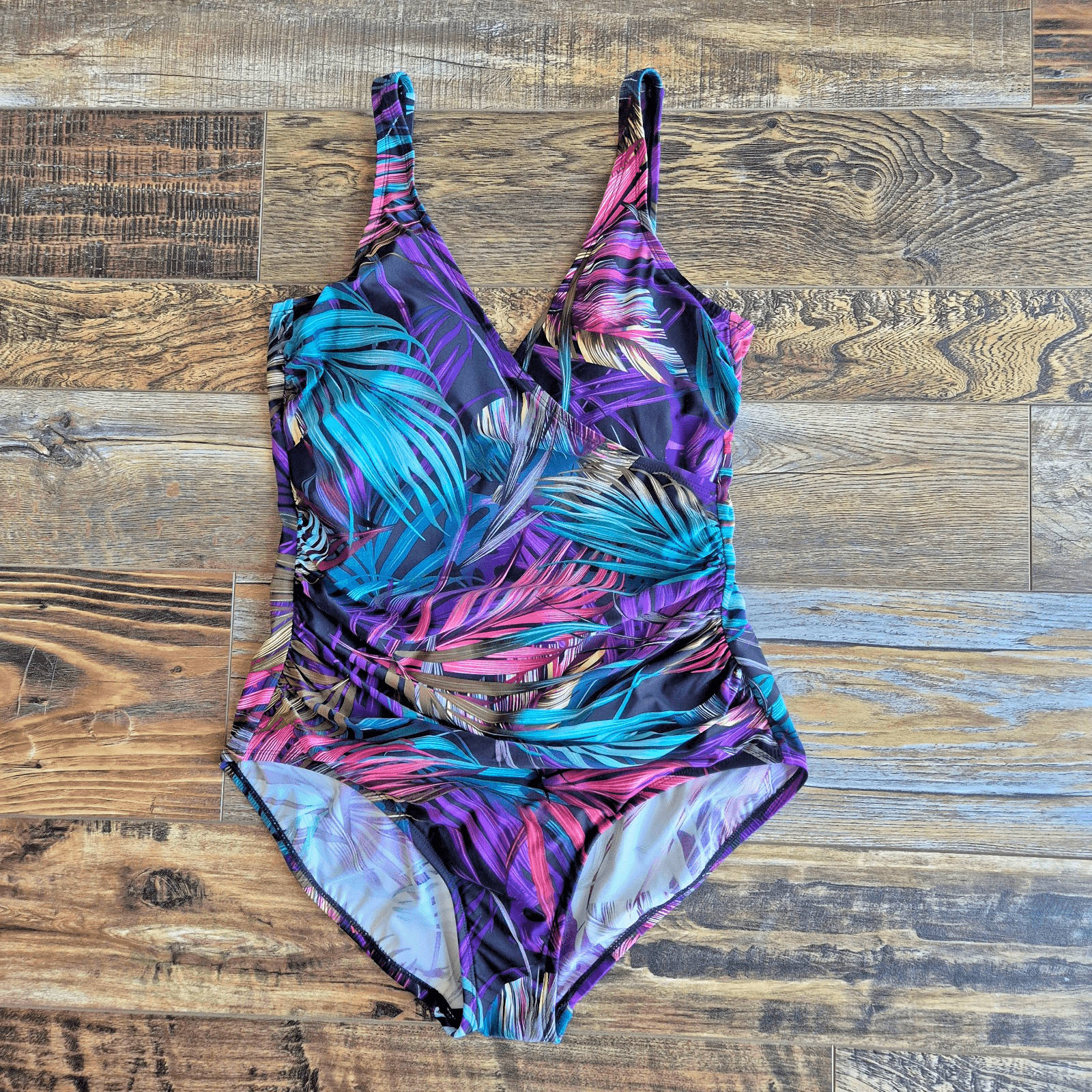Miradonna by Miraclesuit Palms Multi Tummy Control One Piece Swimsuit Women's 14 - Thumbnail 8