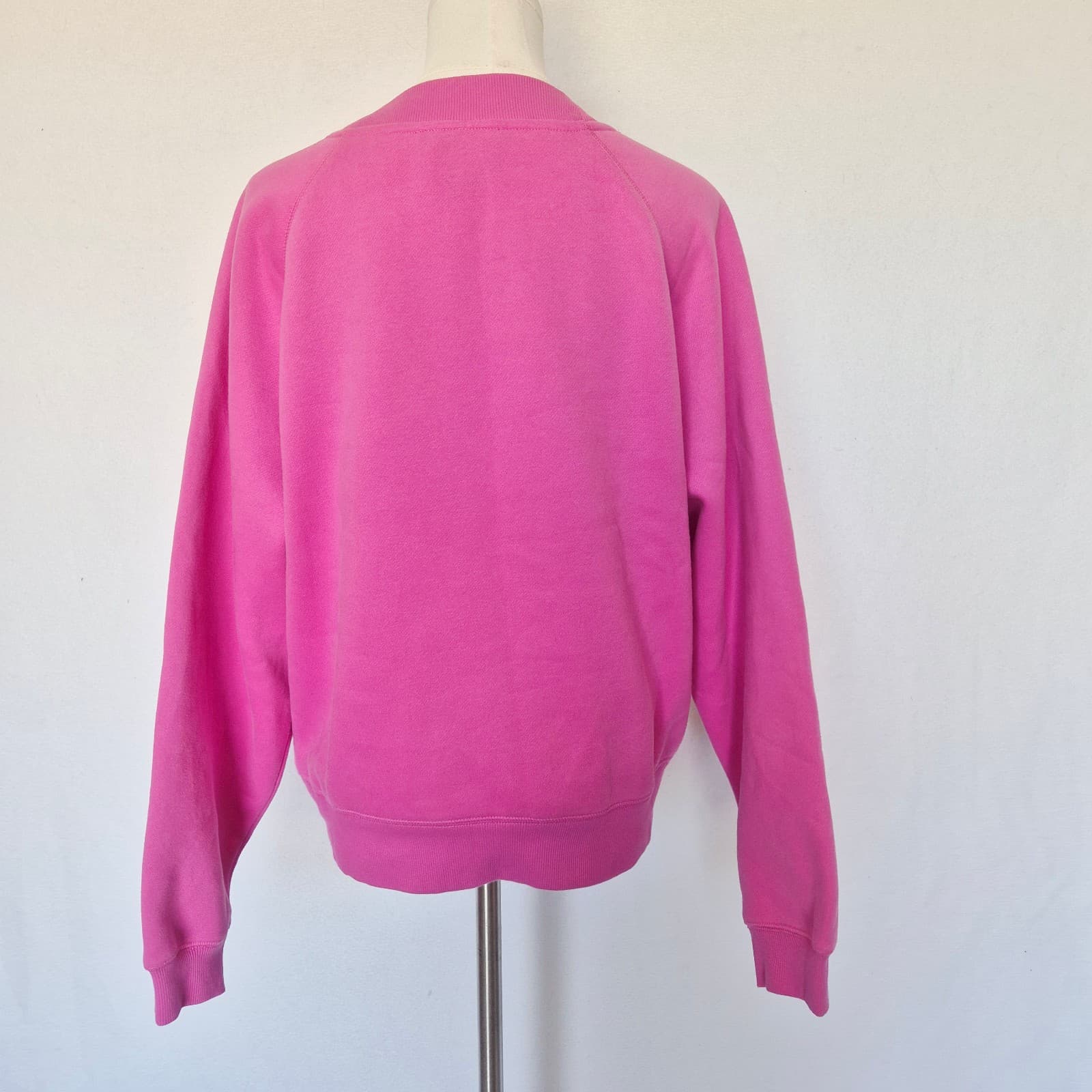 NWoT UGG Logo Spell-Out Crew Neck Sweatshirt Relaxed Fleece Lined Pink Women's S - Thumbnail 9