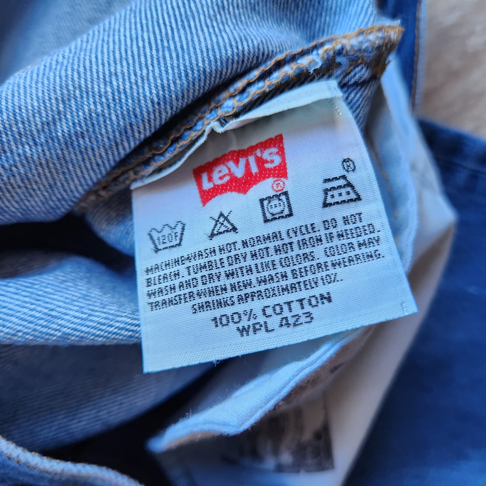 Levi's 501XX 2003 Straight Leg Jeans Button Fly Blue 100% Cotton Men Sz.38 - Thumbnail 6