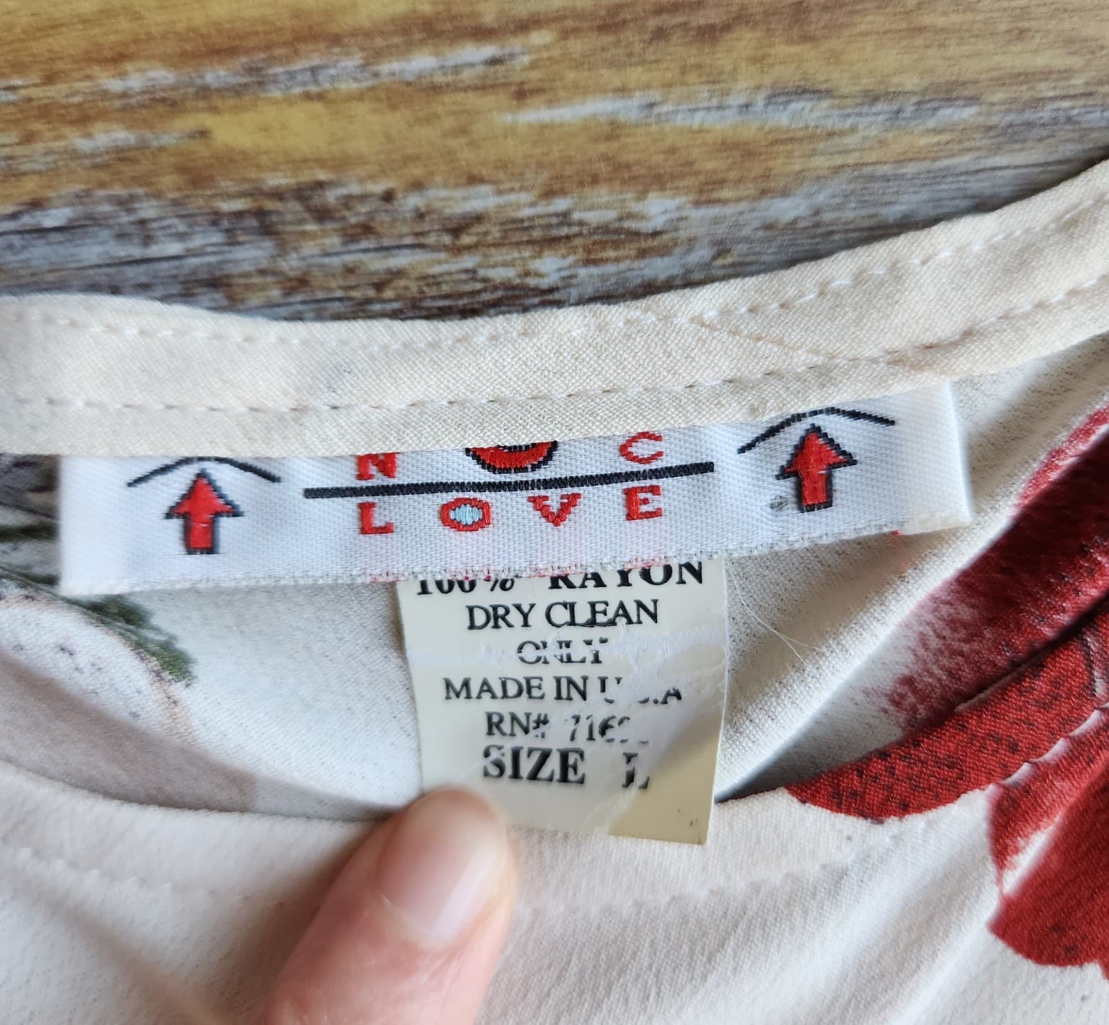 Vintage NC Love USA Made Rayon Chiffon Sherry Floral Maxi Dress Sleeveless Sz.L - Thumbnail 7