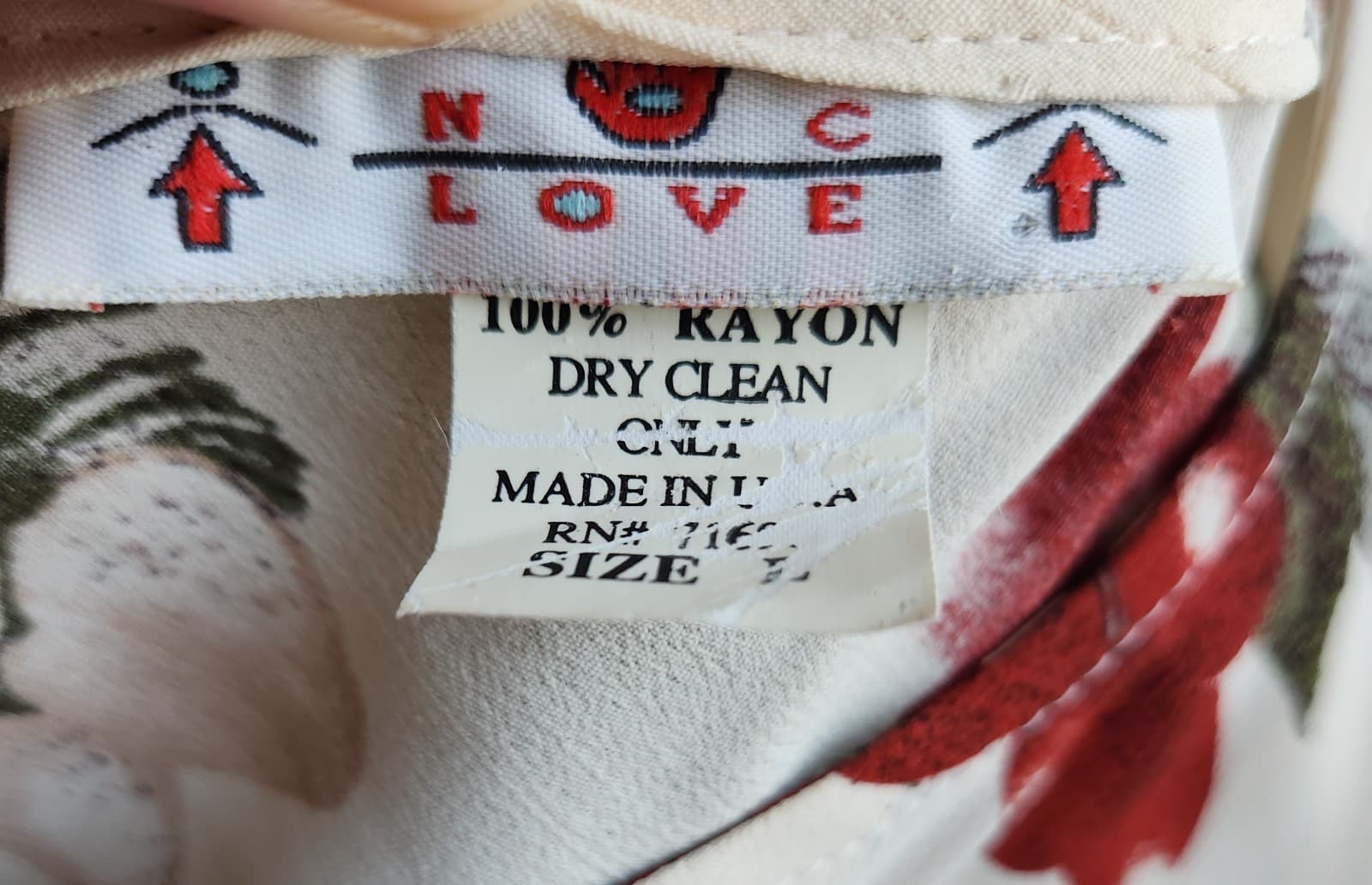Vintage NC Love USA Made Rayon Chiffon Sherry Floral Maxi Dress Sleeveless Sz.L - Thumbnail 8