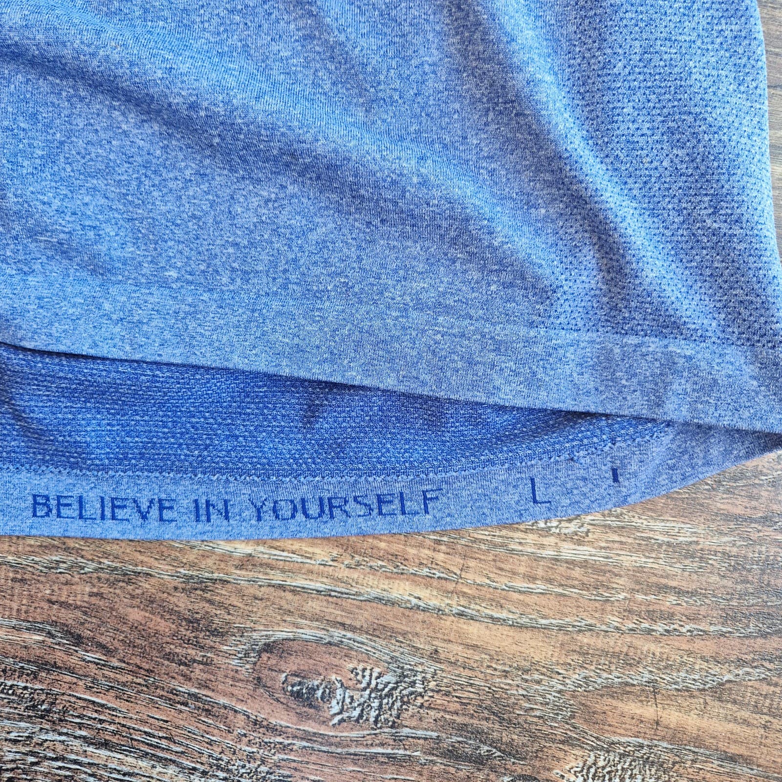Lululemon Metal Vent Tech Short Sleeve Polo Shirt Mesh Breathable Blue Men's L - Thumbnail 8