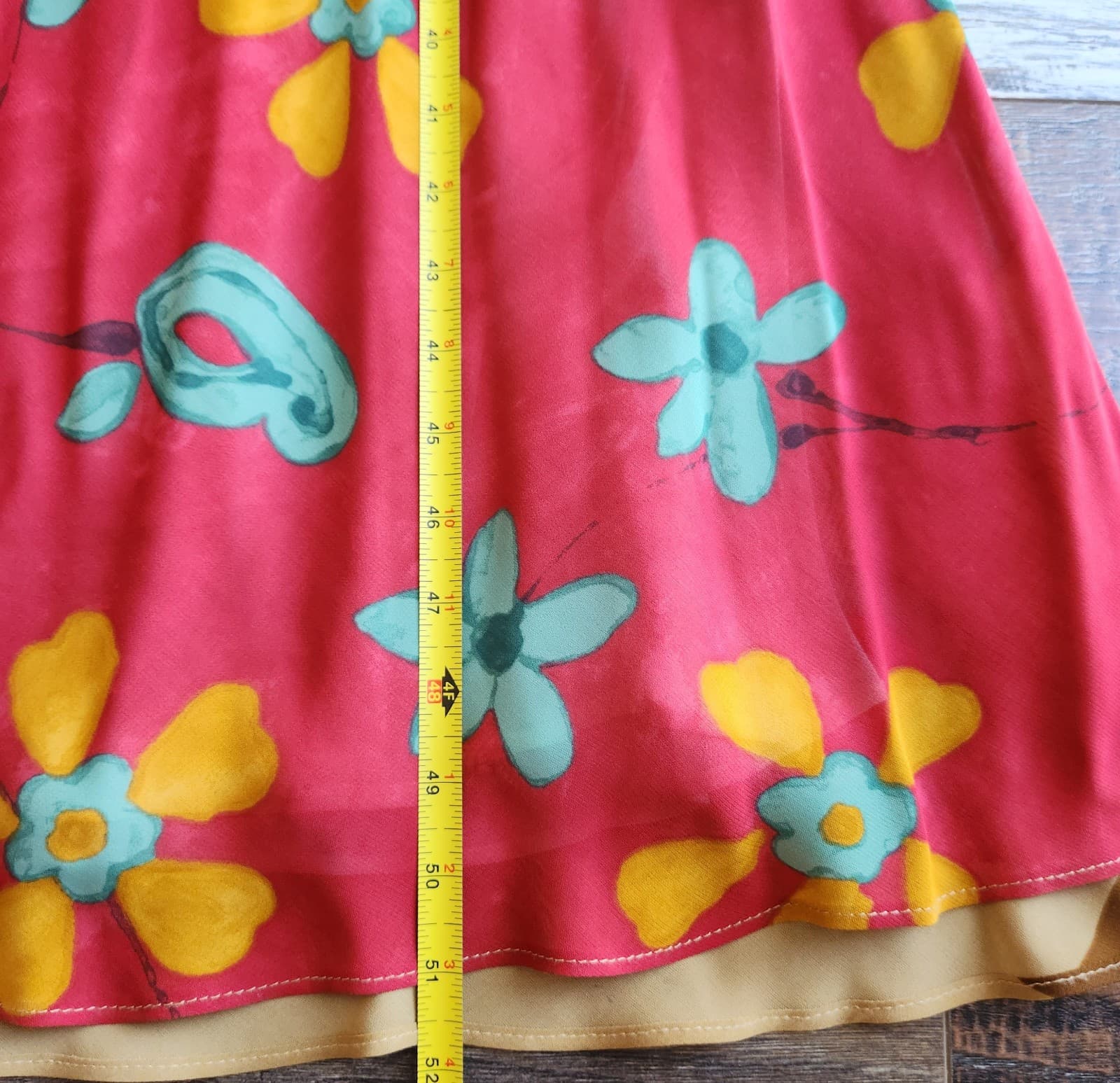 Vintage Y2K Tessuto USA Made Rayon Chiffon Maxi Dress Sleeveless Multicolor Sz.P - Thumbnail 9