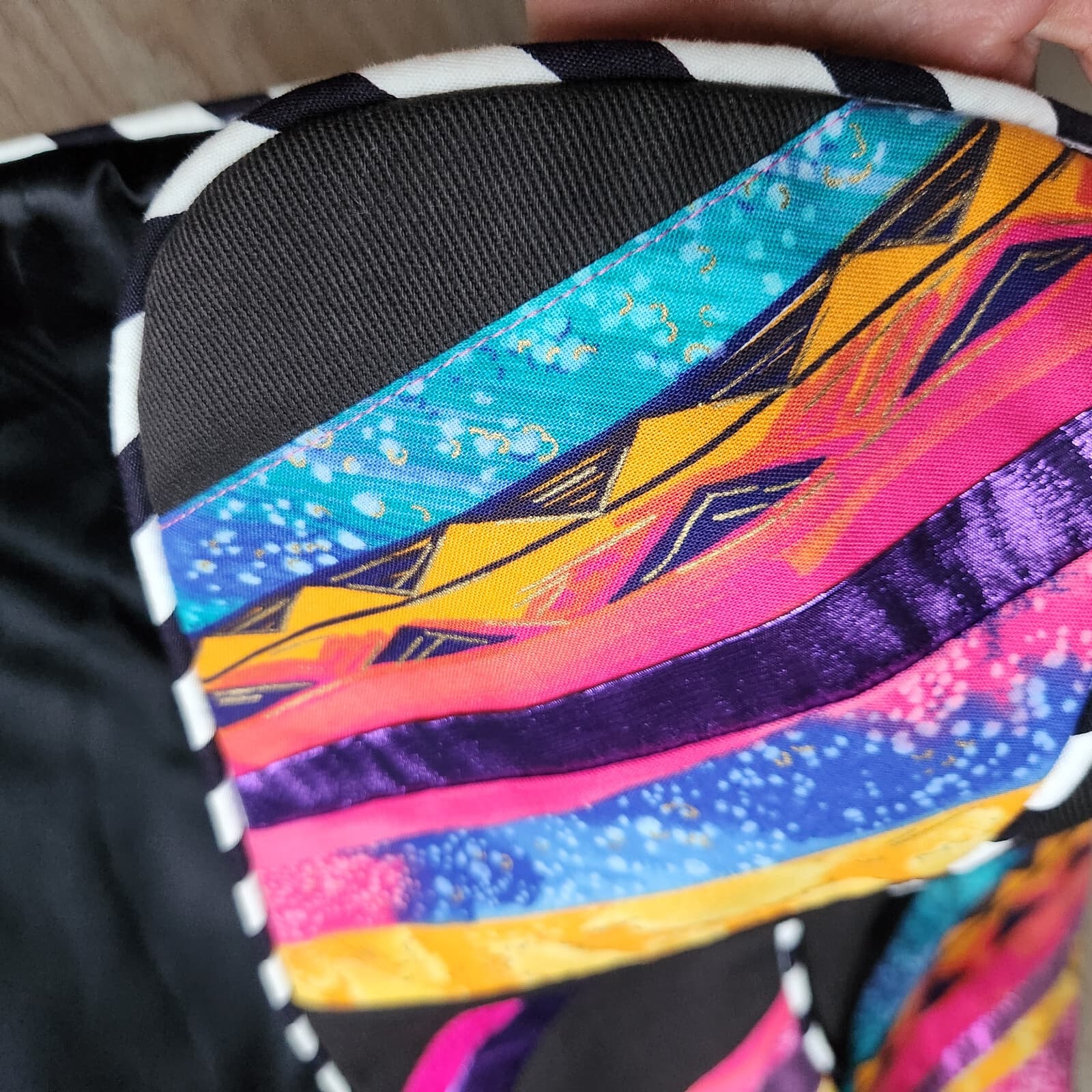 Vintage Marie Made in USA Southwest Bolero Jacket Short Sleeve Colorful Stripe M - Thumbnail 10