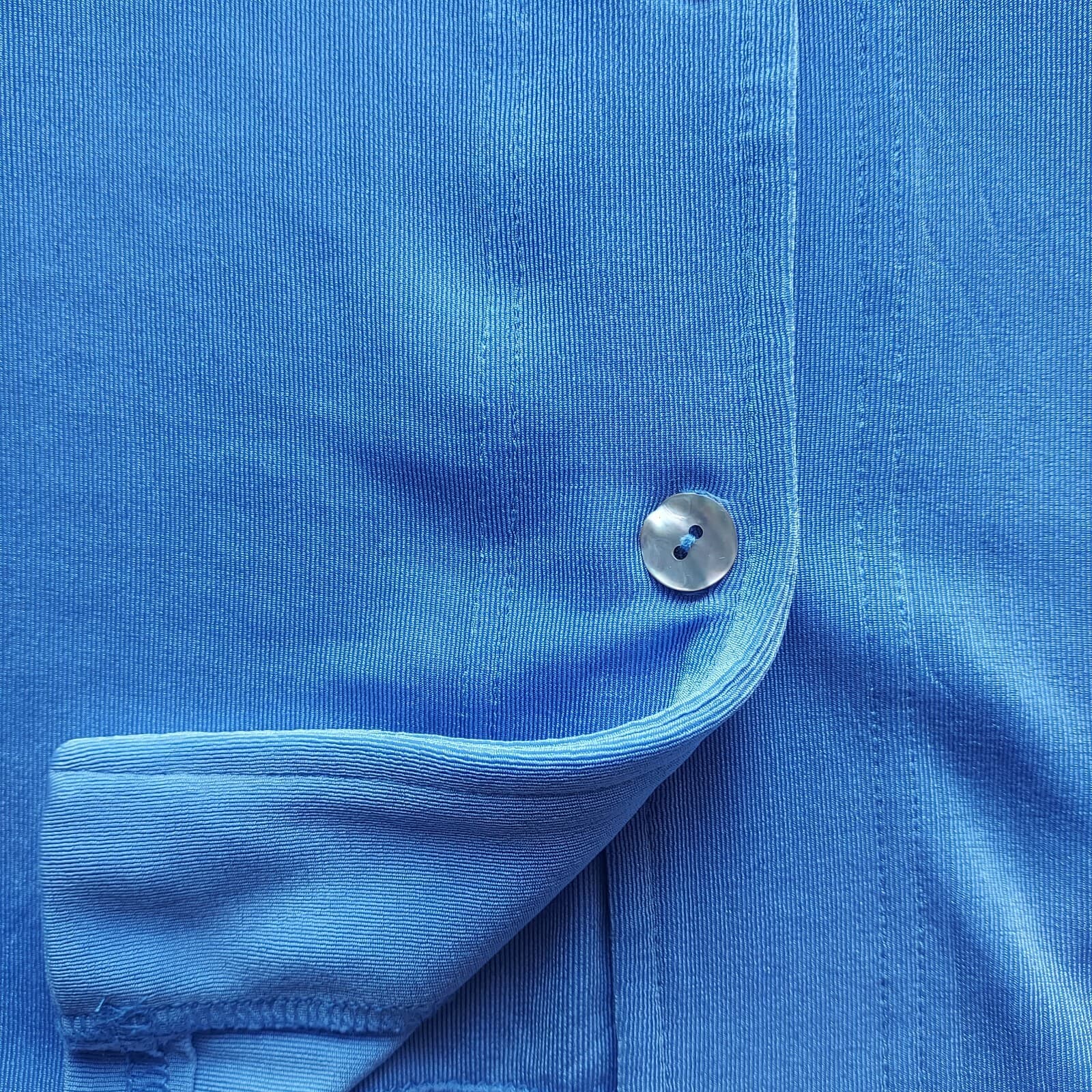 Vintage Norm Thompson 2-Piece Set Slinky Knit Top Pant Blue Sz.2X,XL Made in USA - Thumbnail 6