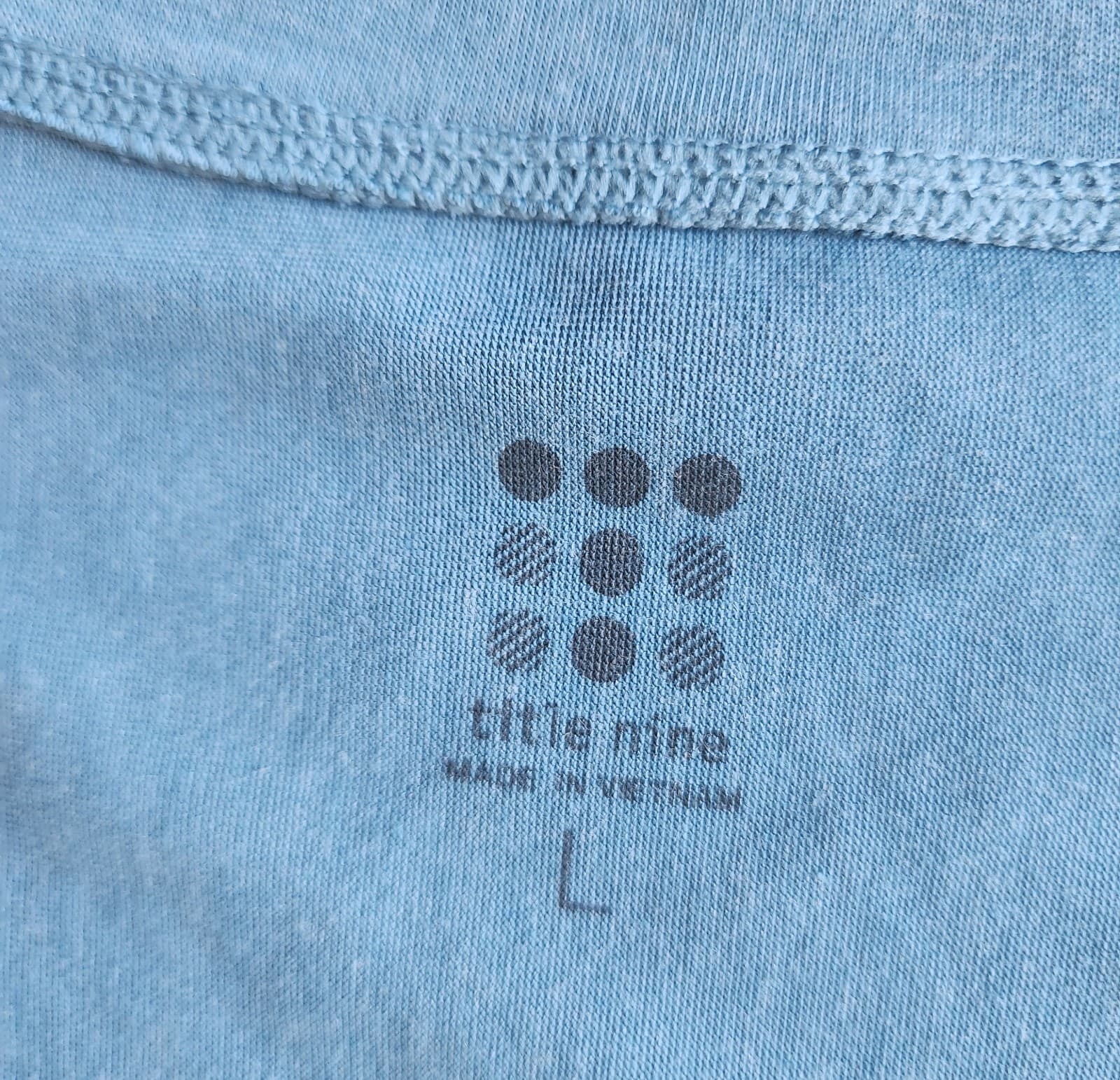 Title Nine Hiolani V Neck T-Shirt Dress Cap Sleeve Pocket Knit Blue Green Sz.L - Thumbnail 13