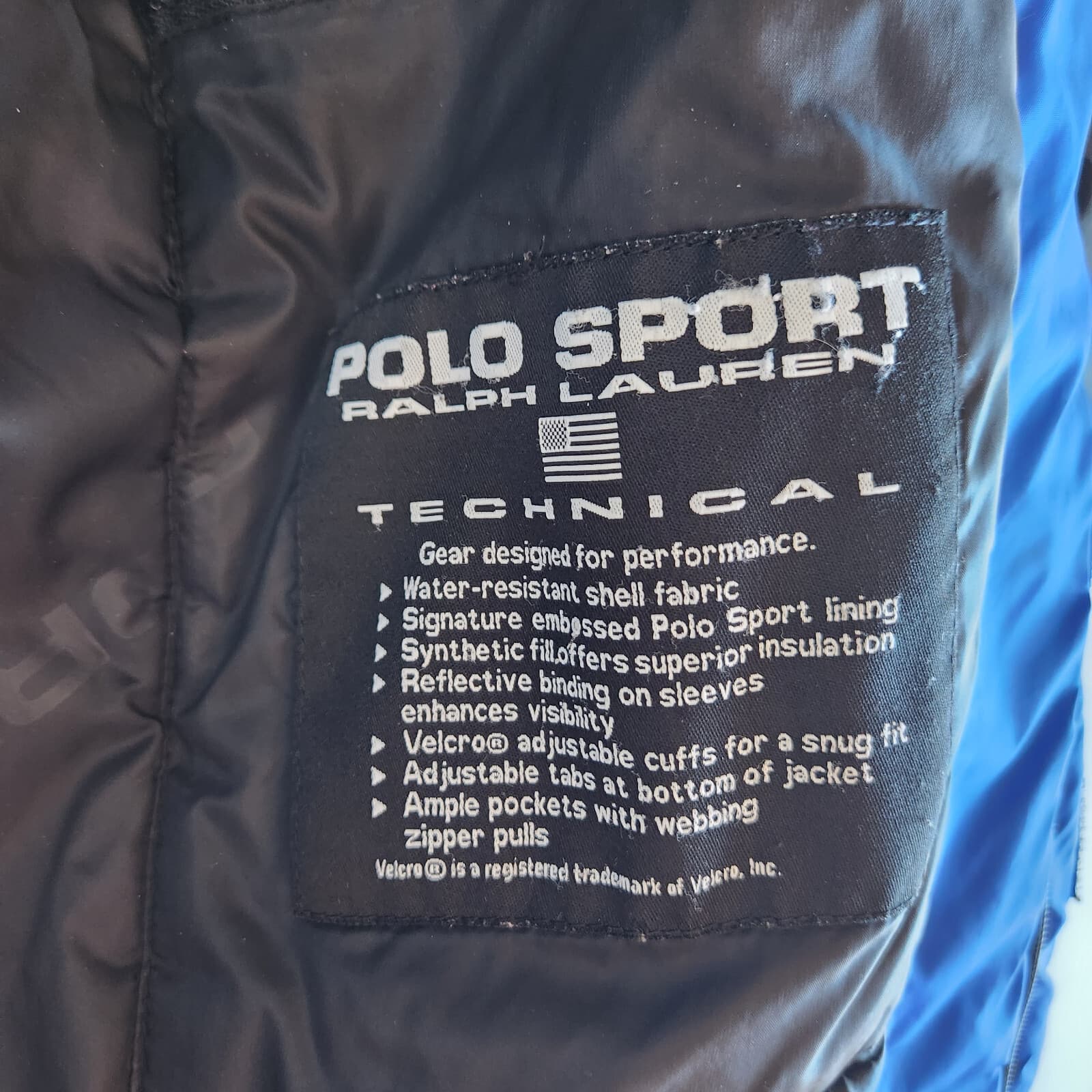 Vintage'90 Polo Sport Ralph Lauren Technical Winter Jacket Water Resistant Men L - Thumbnail 10