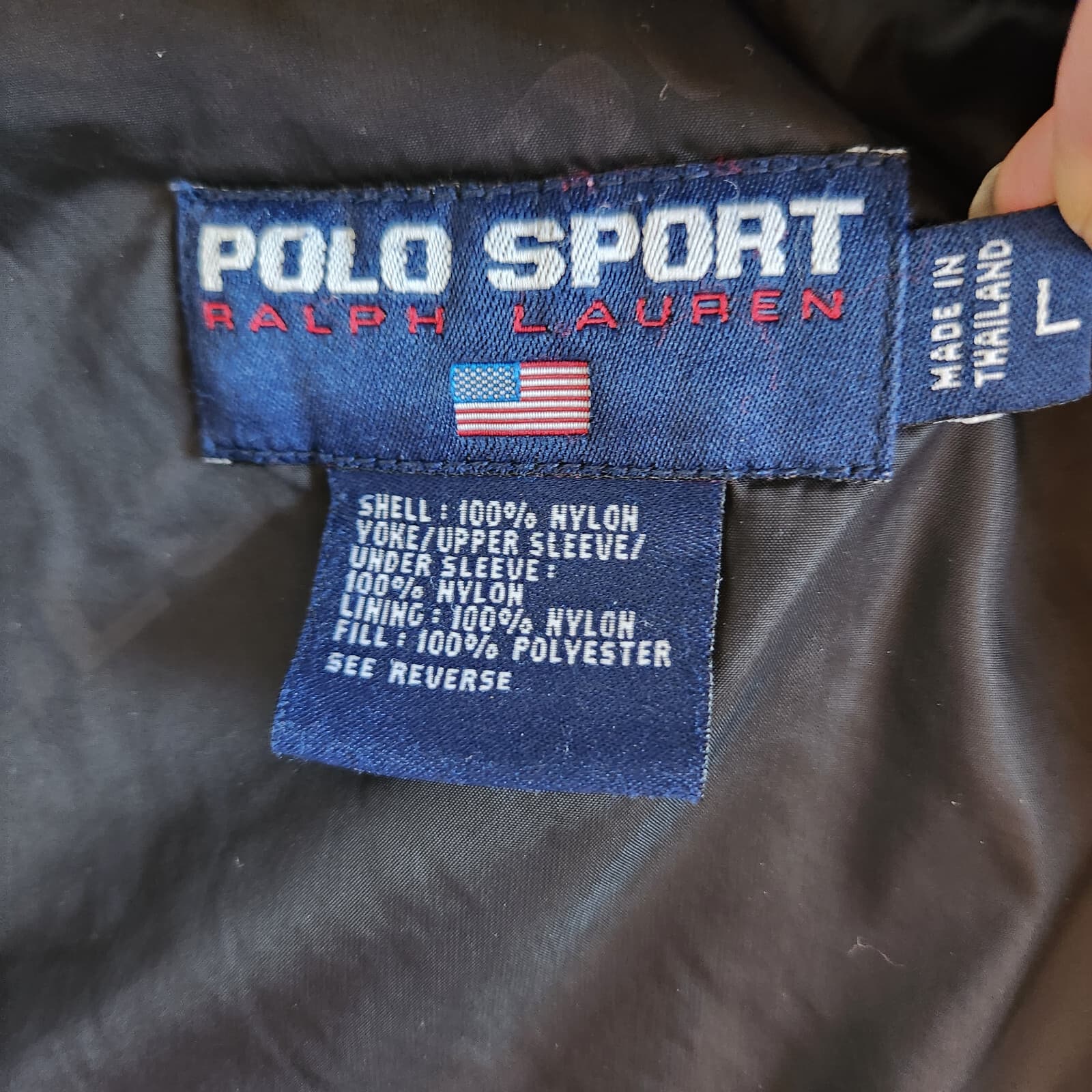 Vintage'90 Polo Sport Ralph Lauren Technical Winter Jacket Water Resistant Men L - Thumbnail 11