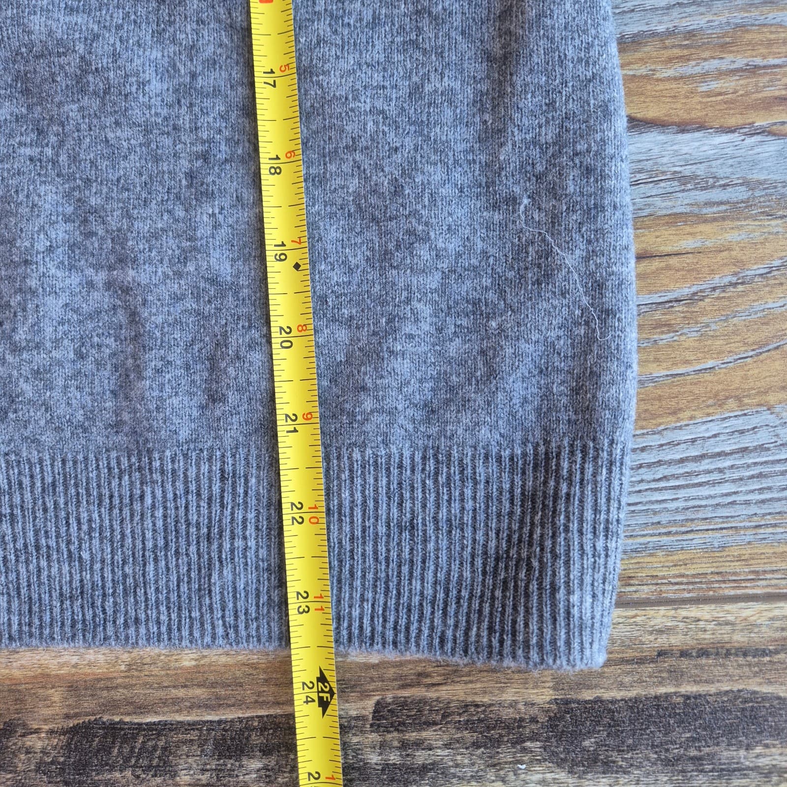 NWT Chanyarn 100% Superfine Merino Wool Turtleneck Sweater Grey Women's Small - Thumbnail 11