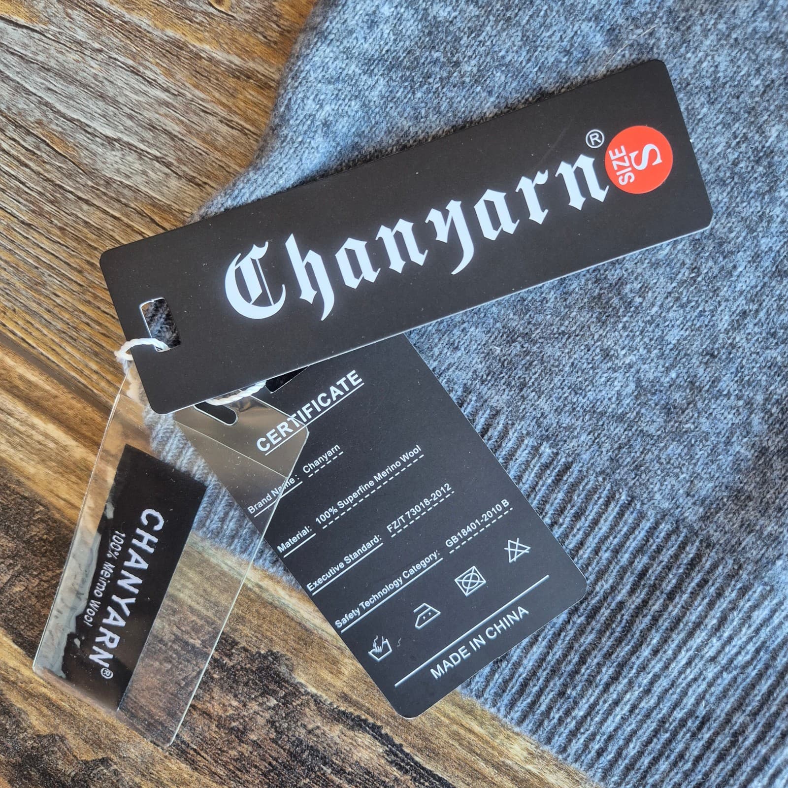 NWT Chanyarn 100% Superfine Merino Wool Turtleneck Sweater Grey Women's Small - Thumbnail 7
