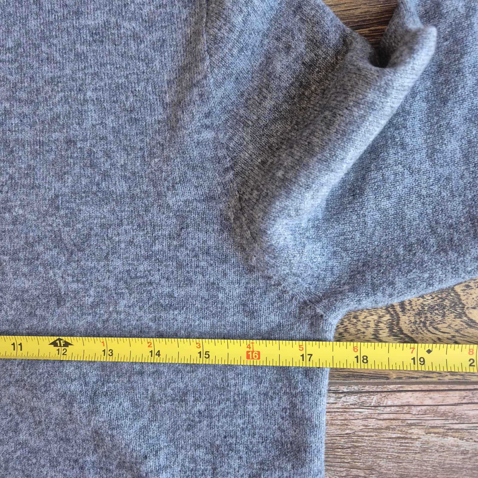 NWT Chanyarn 100% Superfine Merino Wool Turtleneck Sweater Grey Women's Small - Thumbnail 10