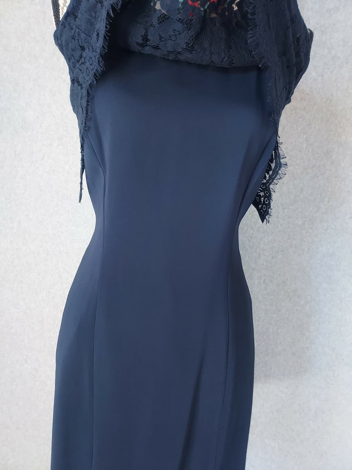 REBECCA TAYLOR Refined Suiting Lace Event Mini Dress Sleeveless Navy Blue Size 6 - Thumbnail 5