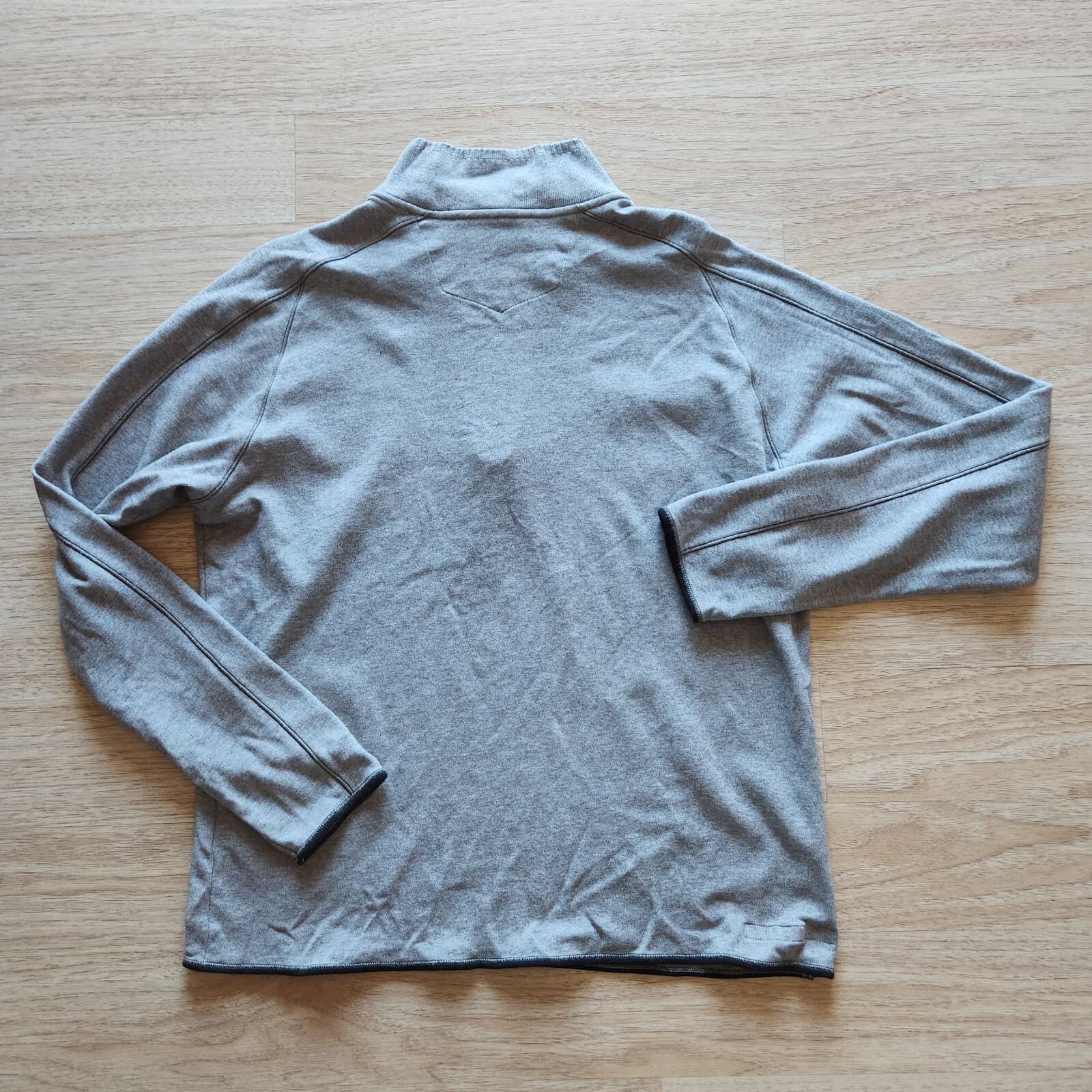 Robert Graham Elliot Quarter Zip Light Sweater Pullover 100% Cotton Grey Men's L - Thumbnail 6