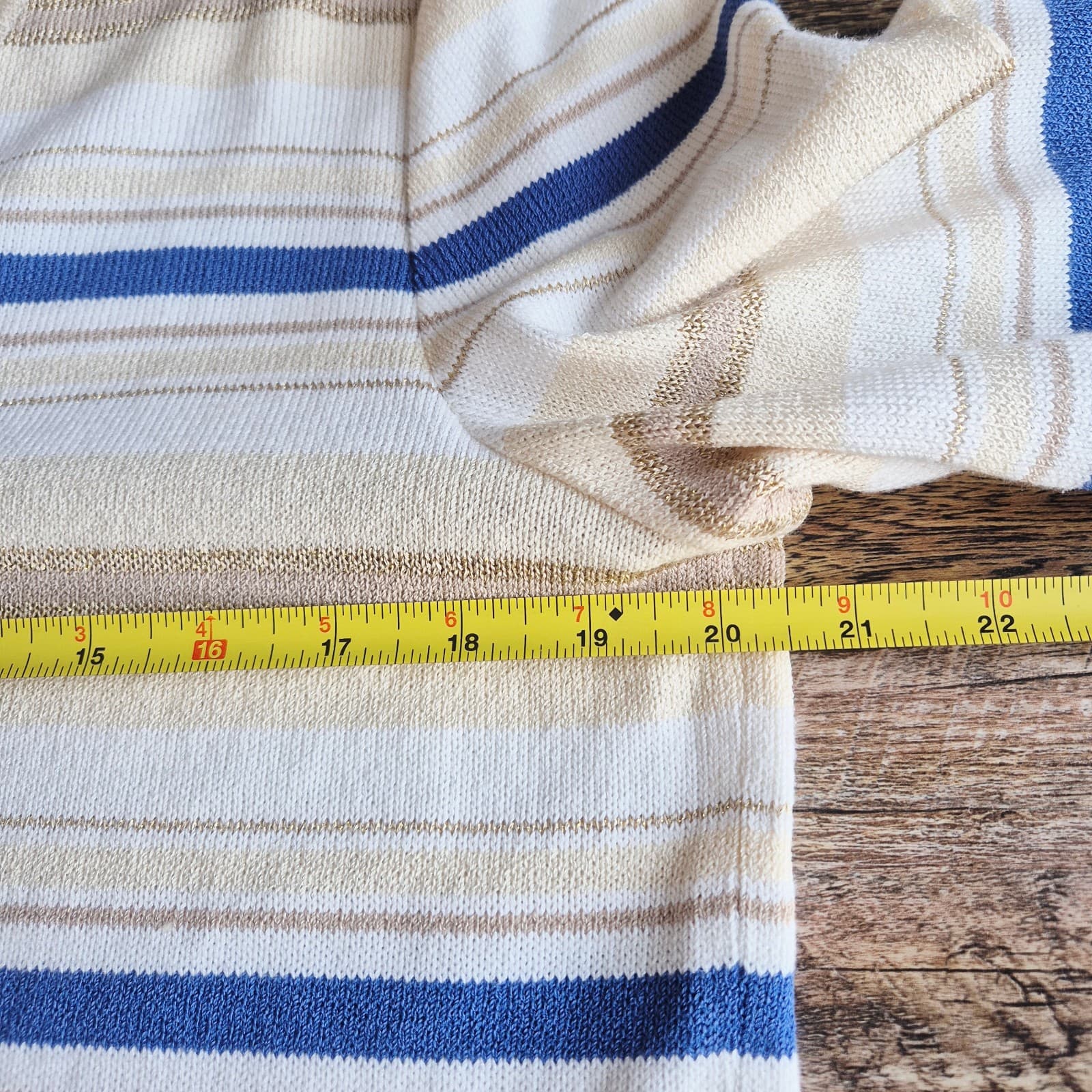 ST. JOHN SPORT Marie Gray Made in USA Santana Knit Cardigan Button Stripe Size M - Thumbnail 11