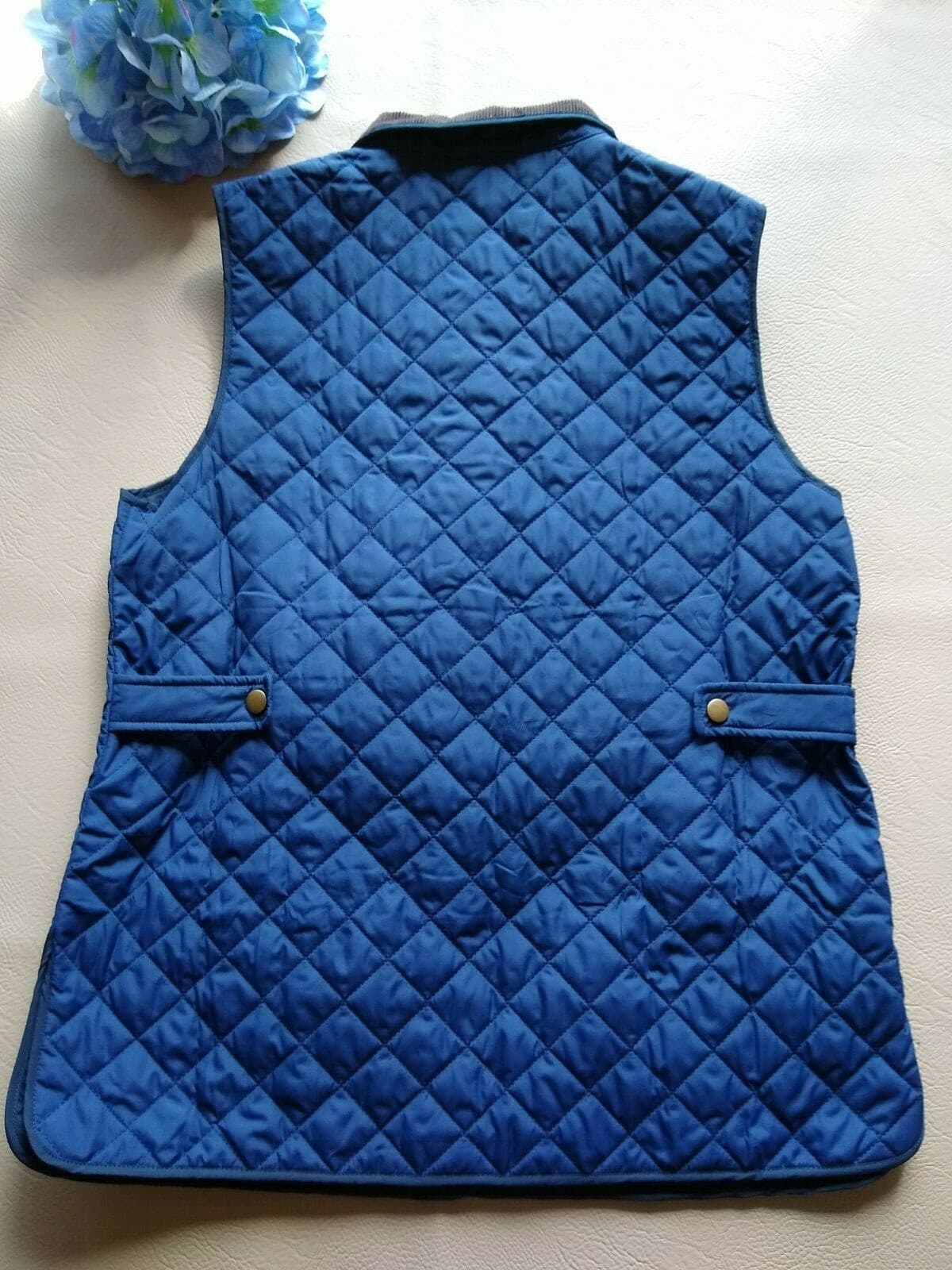 LANDS' END Quilt Insulated Vest Full-Zip Snap Pockets Navy Blue Women Small 6-8 - Thumbnail 6