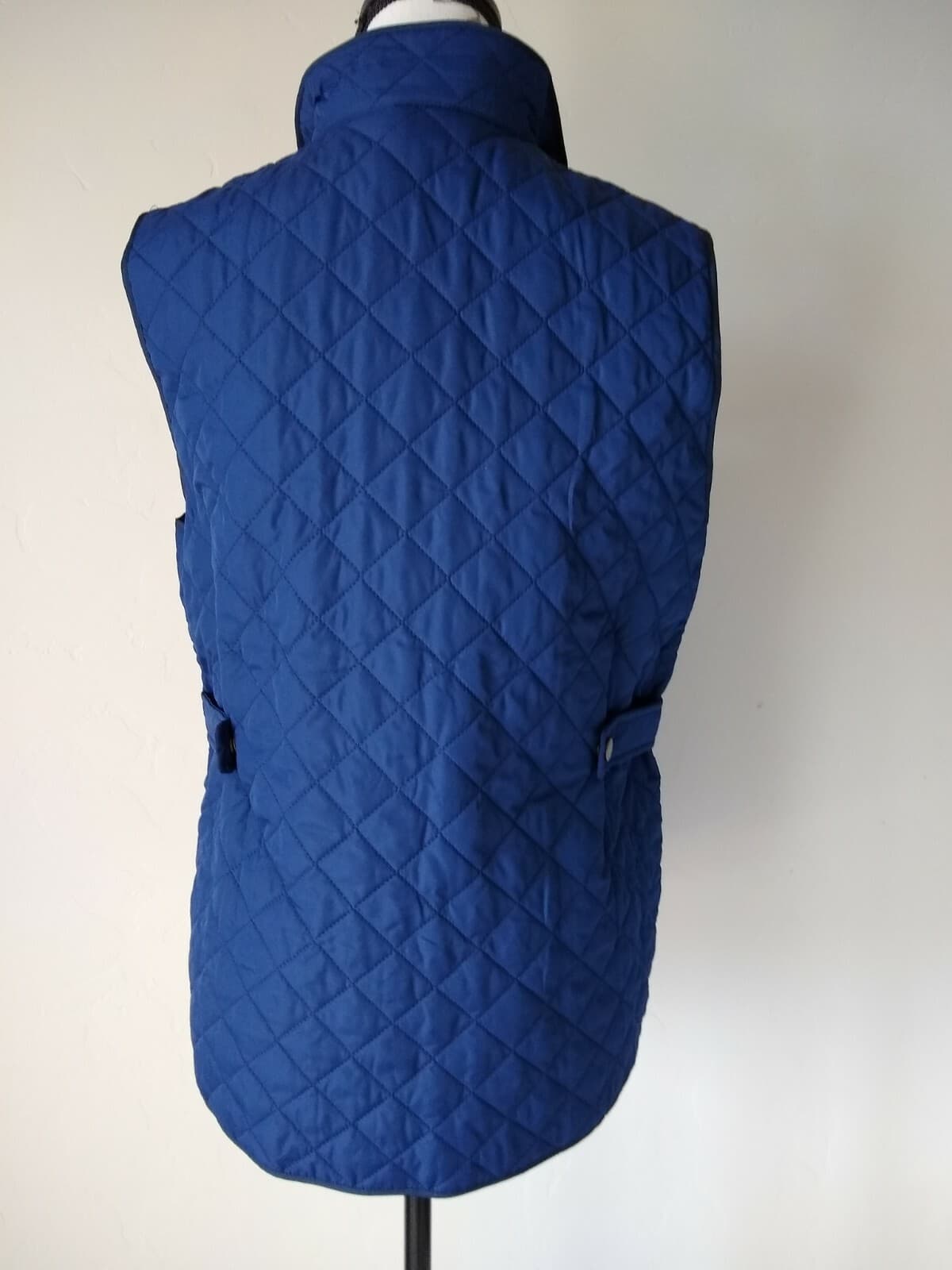 LANDS' END Quilt Insulated Vest Full-Zip Snap Pockets Navy Blue Women Small 6-8 - Thumbnail 7