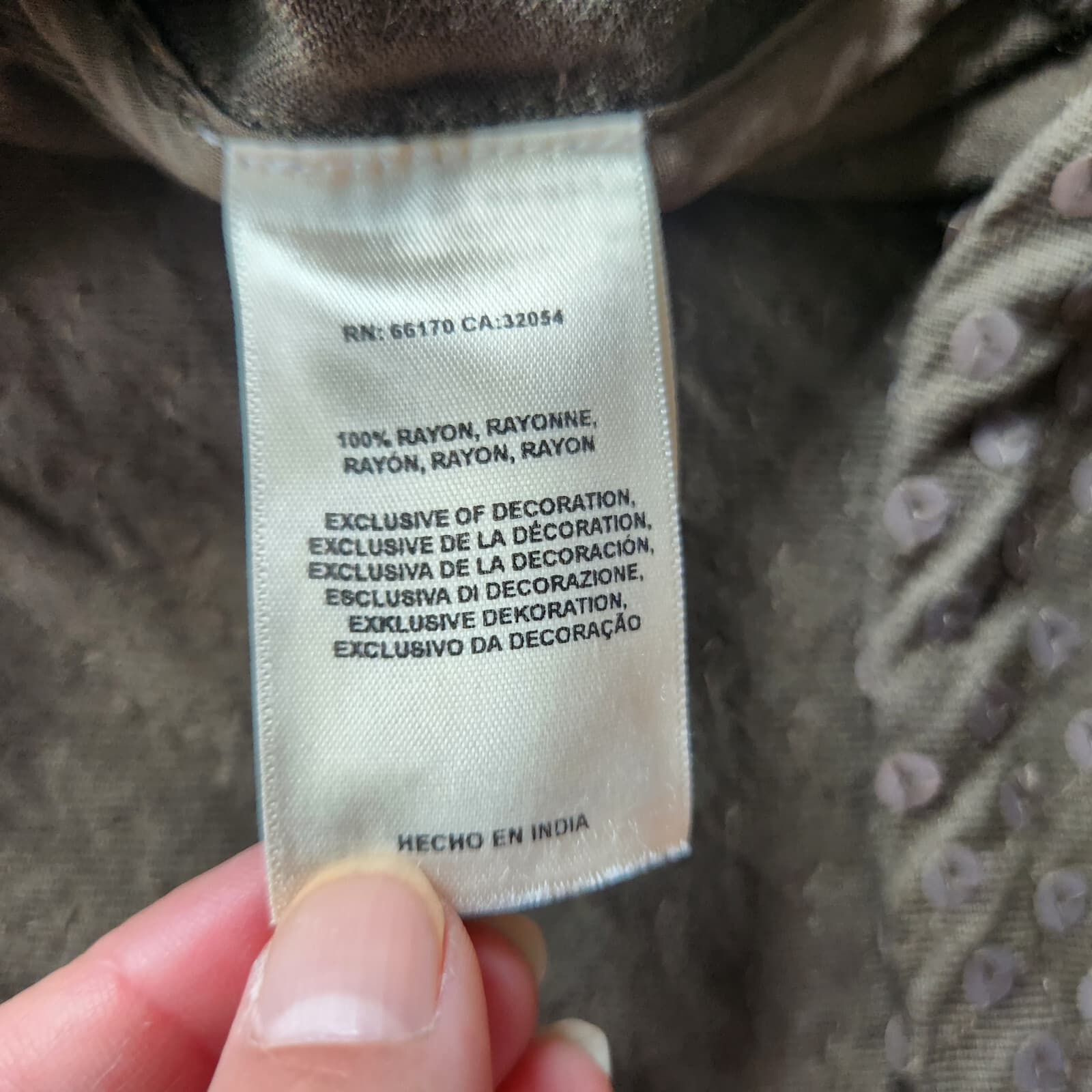 Maeve Anthropologie Arwa Sequin Button Down Shirt Long Sleeve Olive Green Sz.S - Thumbnail 9