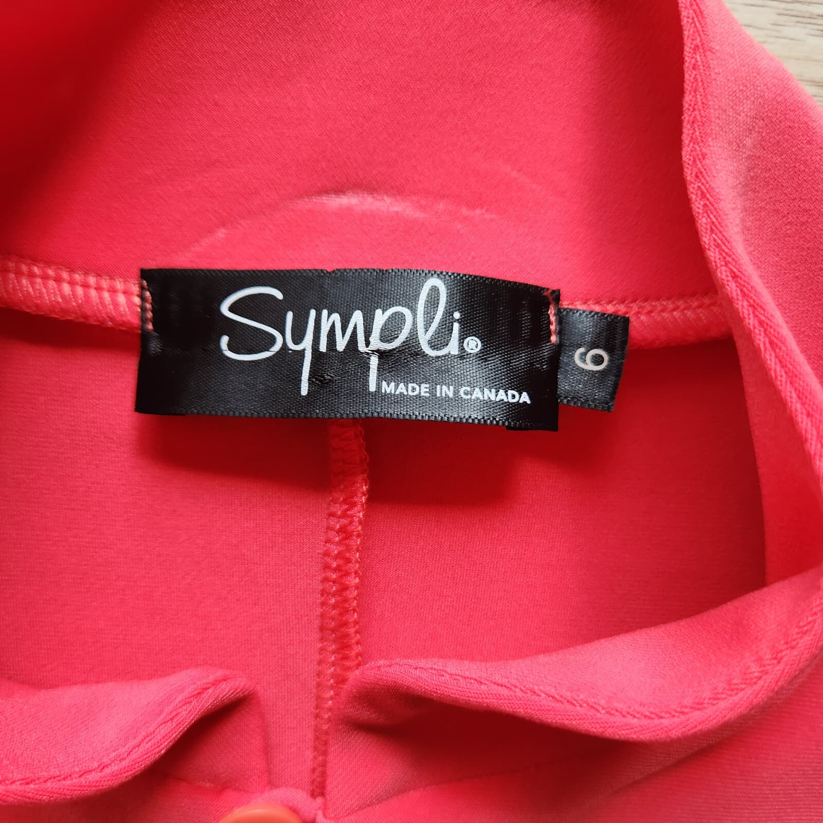 Sympli Lagenlook Hi-Low Top Key-Hole Sleeveless Mandarin Neck Knit Coral Women 6 - Thumbnail 6