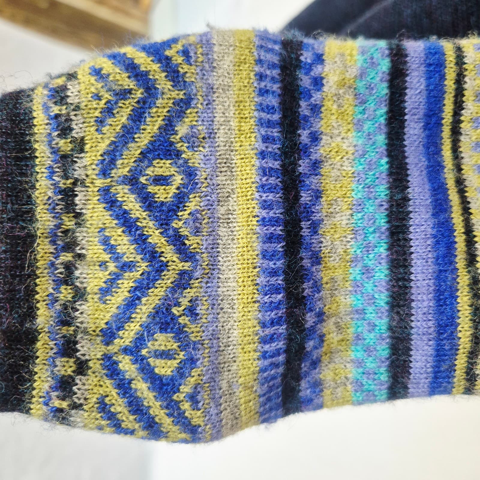 Alpandia A 100% Baby Alpaca Peruvian Cowl Neck Tunic Sweater Blue Women One Size - Thumbnail 7