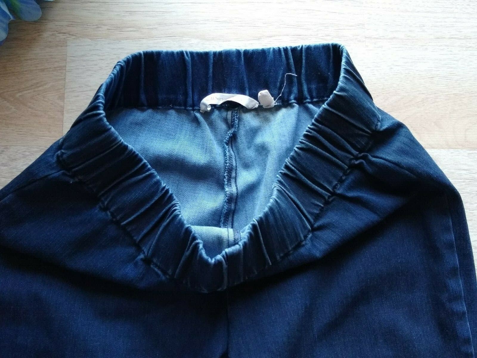 Soft Surroundings Cotton Blend Blue Denim Jeans Slim Leg Pullon Elastic Waist PM - Thumbnail 7