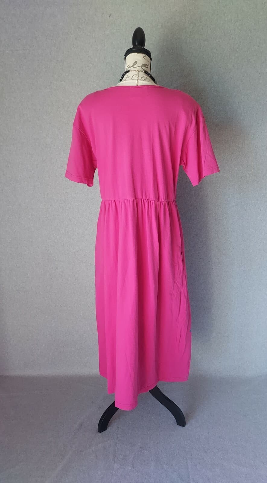 Vintage On The Rocks California Tribal Tunic Dress Short Sleeve Pink Sz.PL USA - Thumbnail 5