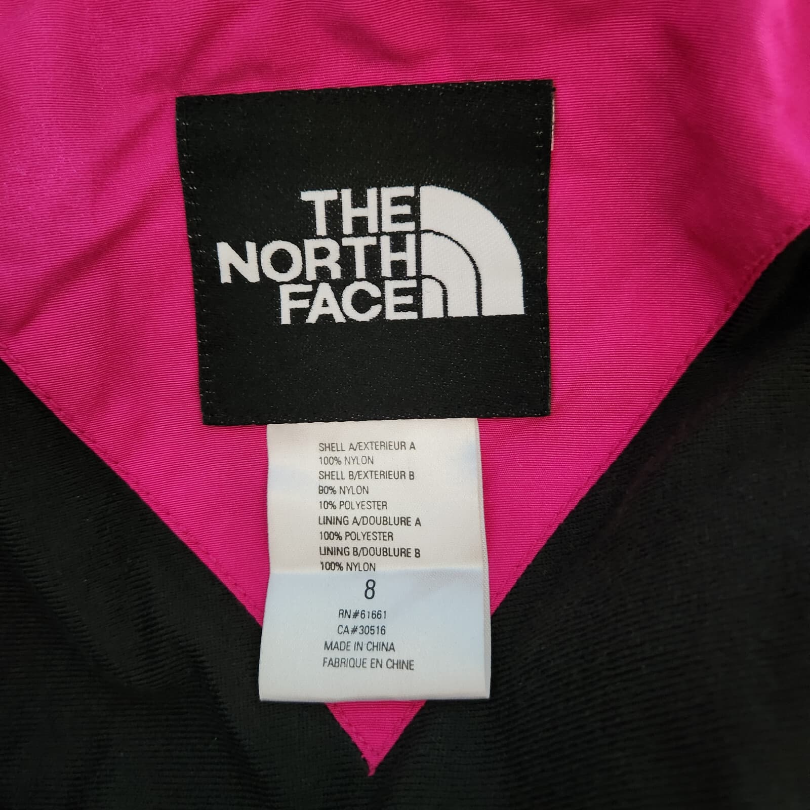 Vintage The North Face Extreme Light Hooded Ski Jacket Zip Pink Black Women's 8 - Thumbnail 11