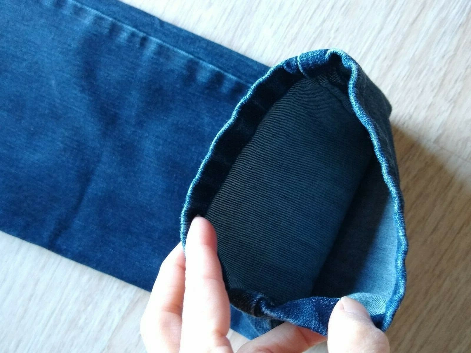 Soft Surroundings Cotton Blend Blue Denim Jeans Slim Leg Pullon Elastic Waist PM - Thumbnail 6