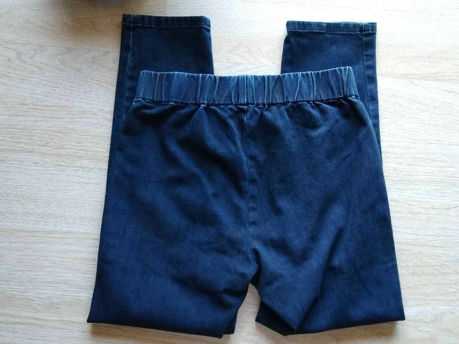 Soft Surroundings Cotton Blend Blue Denim Jeans Slim Leg Pullon Elastic Waist PM - Thumbnail 5