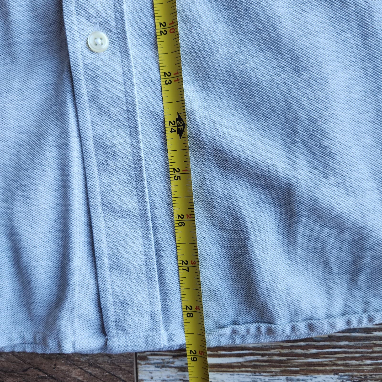 Ralph Lauren Pony Knit Oxford Shirt Button-Down Long Sleeve Cotton Grey Men's XL - Thumbnail 9