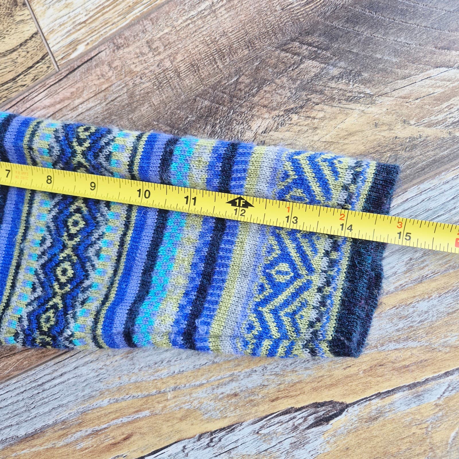 Alpandia A 100% Baby Alpaca Peruvian Cowl Neck Tunic Sweater Blue Women One Size - Thumbnail 11