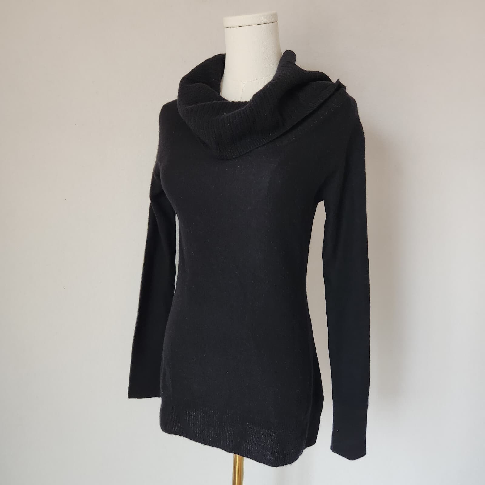 Raffi 100% Cashmere Turtle-Neck Sweater Pullover Long Sleeve Black Women's XS - Thumbnail 2