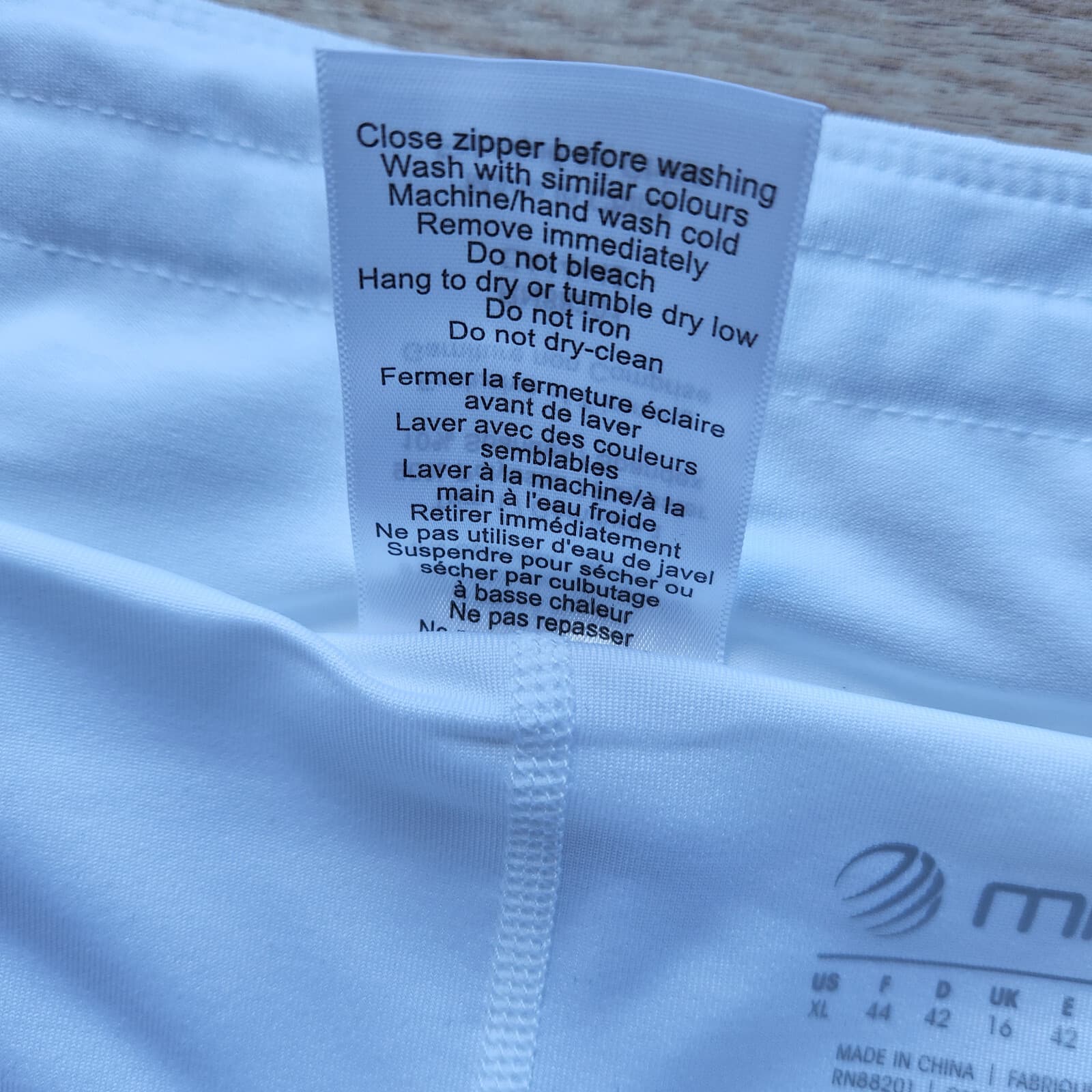 NWT MPG Golf Traning Scallop Hem Skort Elastic Waist Back-Zip-Pocket White Sz.XL - Thumbnail 6