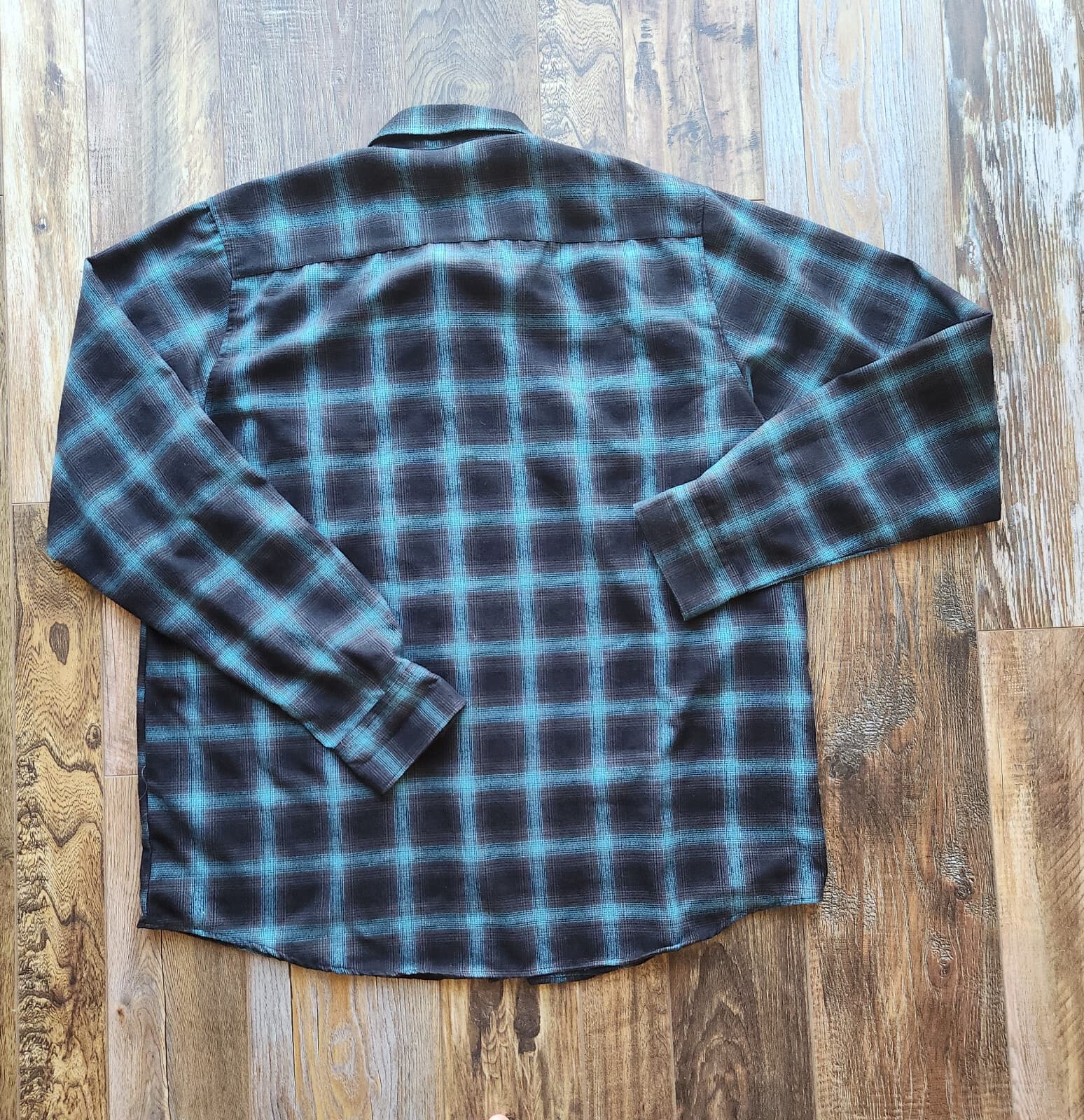 DIXXON The Dimond Flannel Form Function Button Shirt Long Sleeve Black Blue 2X-T - Thumbnail 3
