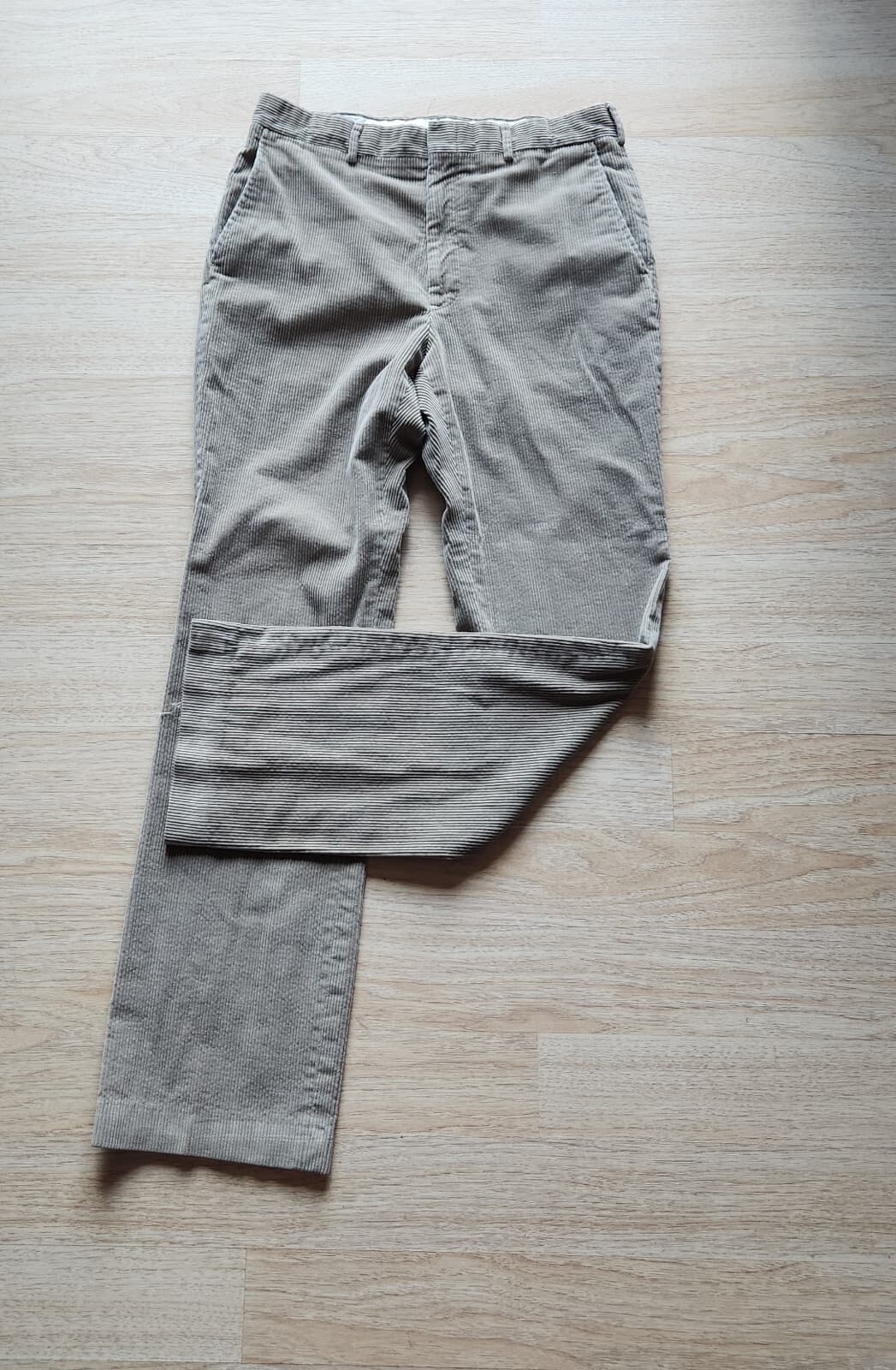 Vintage L.L.Bean Made in USA Corduroy Pants Straight Pocket Olive-Green Men's 35 - Thumbnail 2