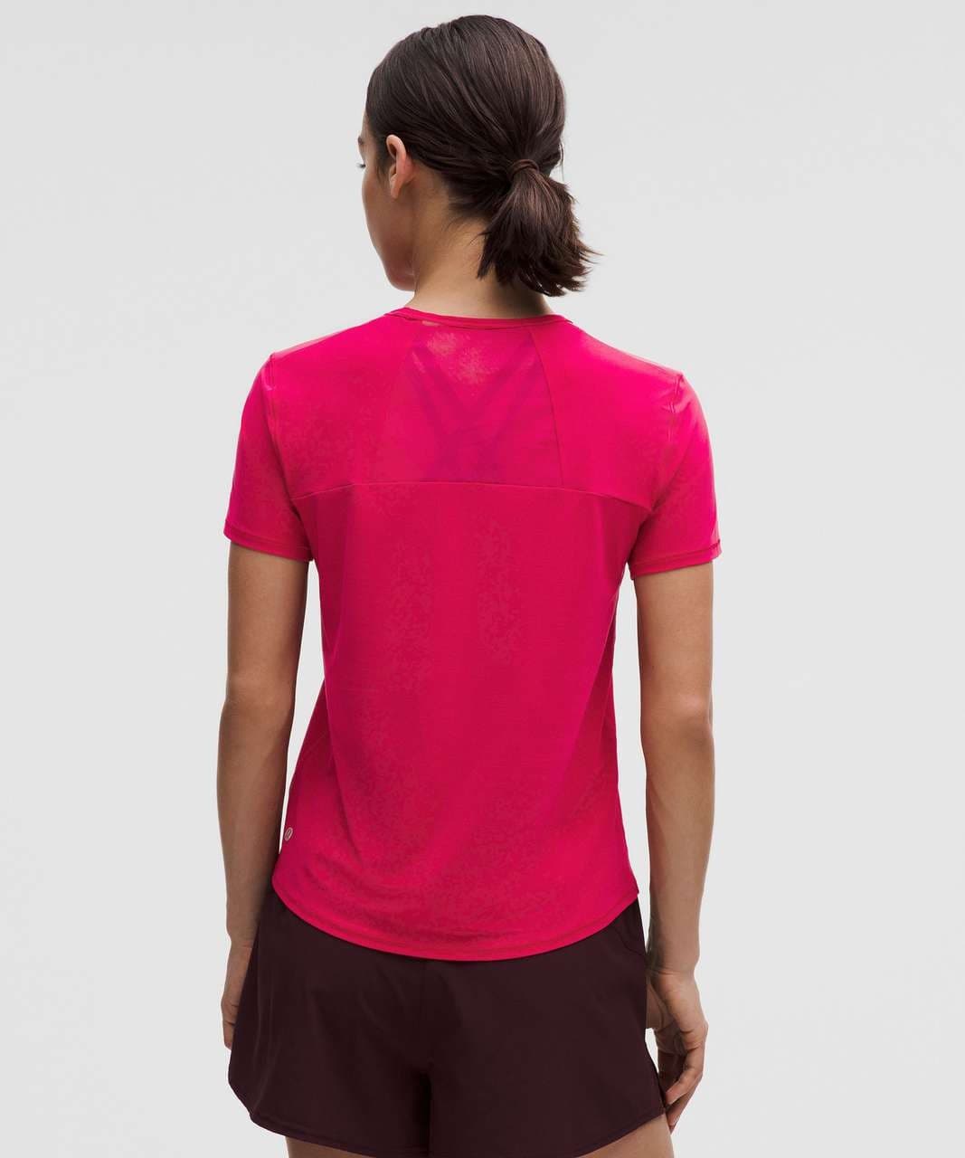Lululemon Sculpt Short-Sleeve T-Shirt Lightweight Mesh Pink Bust 41" (12-14) - Thumbnail 8