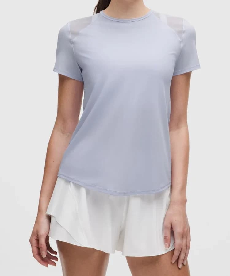 Lululemon Sculpt Short-Sleeve T-Shirt Lightweight Mesh Blue Bust 41" (12-14) - Thumbnail 4