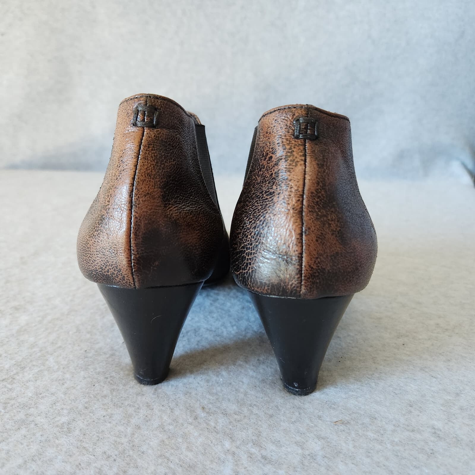 Raparo Made in Italy Leahter Chelsea Ankle Boots 2.5" Heel Brown Women EU37 - Thumbnail 7