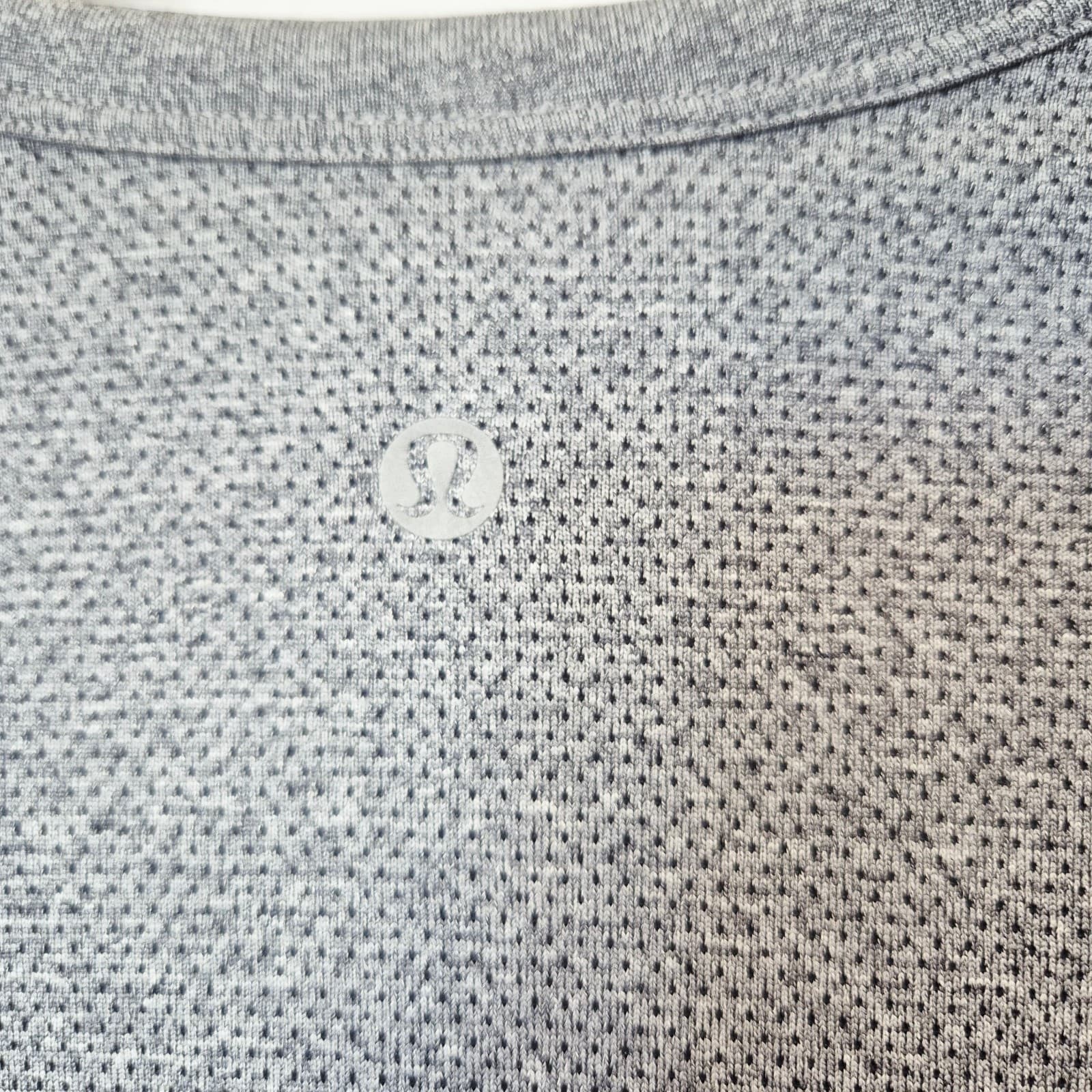 Lululemon Metal Vent Tech Short Sleeve Henley T-Shirt Mesh Breathable Grey Men L - Thumbnail 6